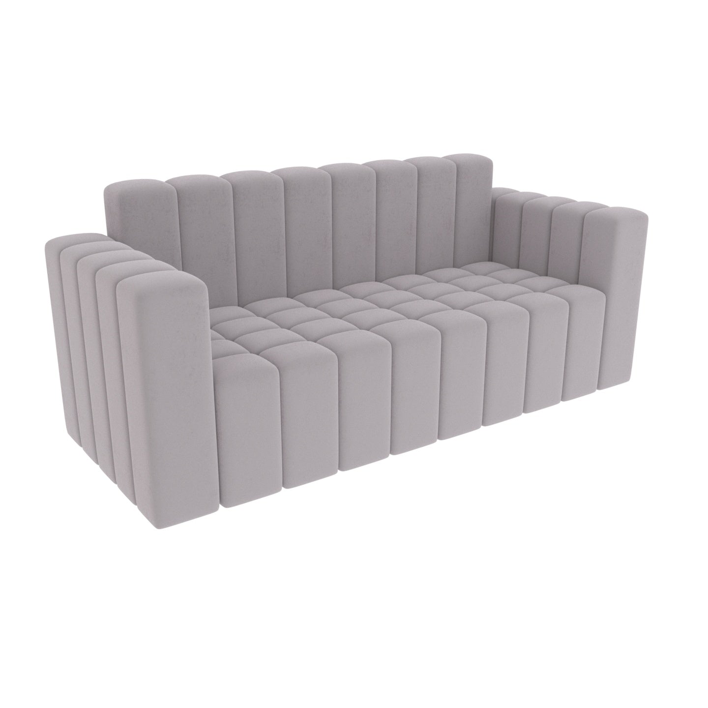 Strip Style Pastel Purple Shaded Wooden 3 Seater Sofa Sofa