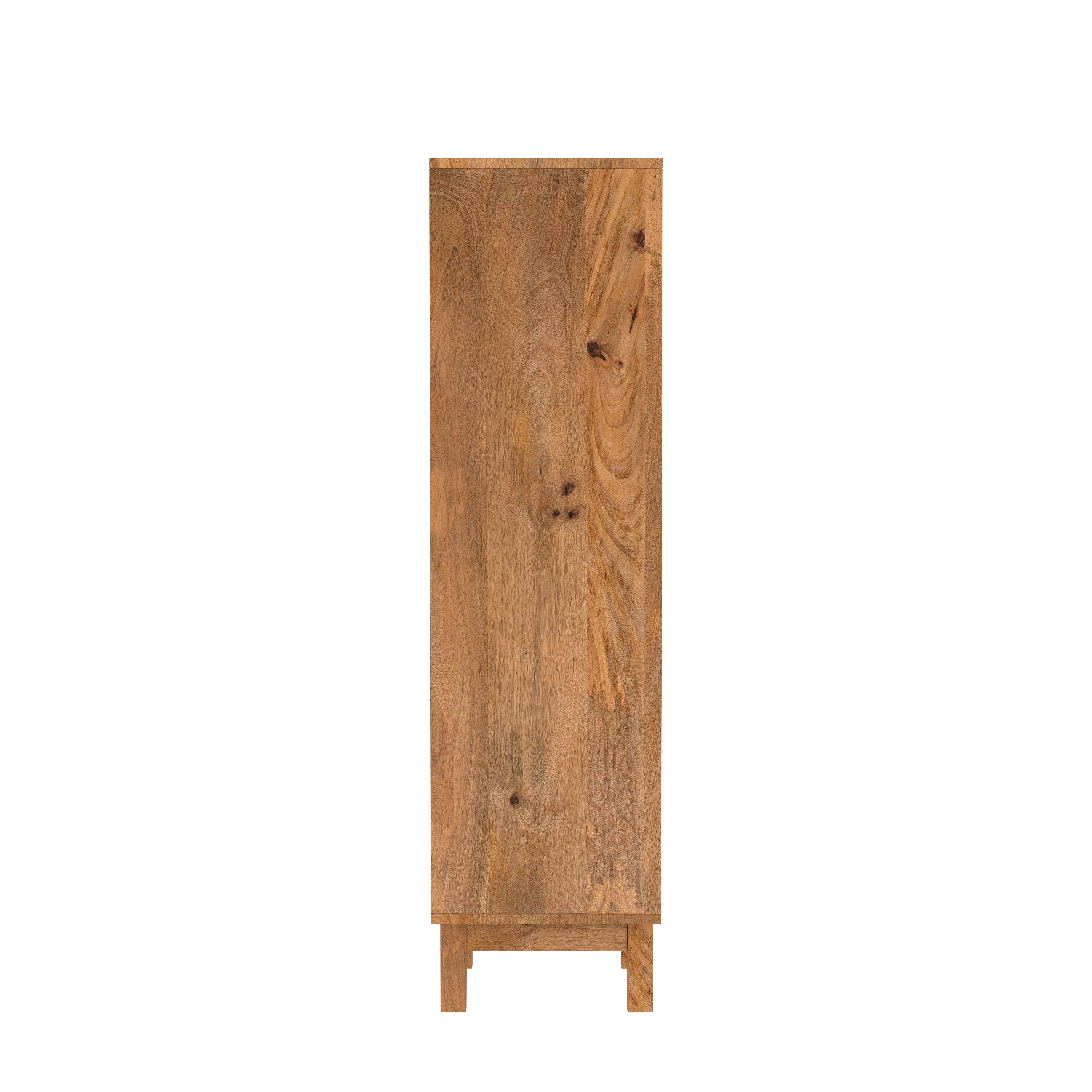 Solid wood Single door glass long Cabinet Cupboard