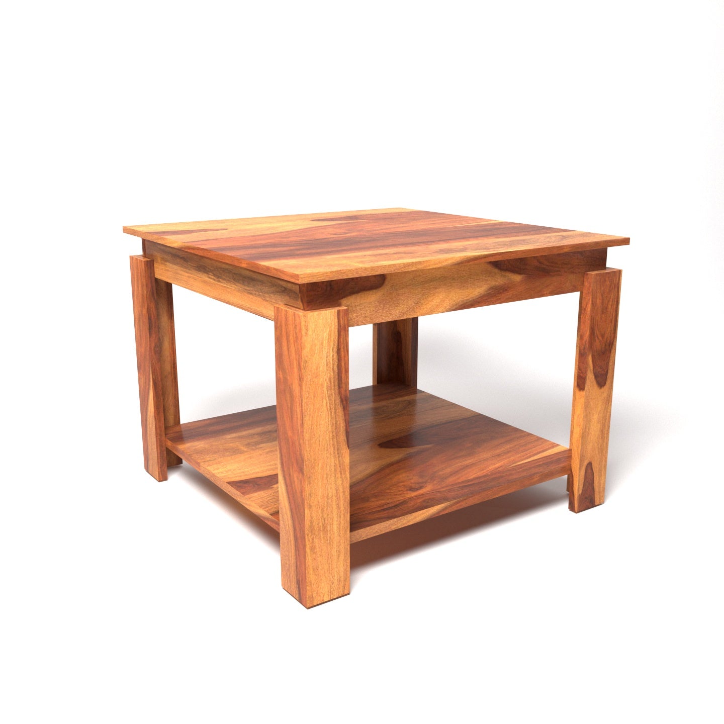 Simple 4 Square with Storage Wooden Coffee Table Coffee Table