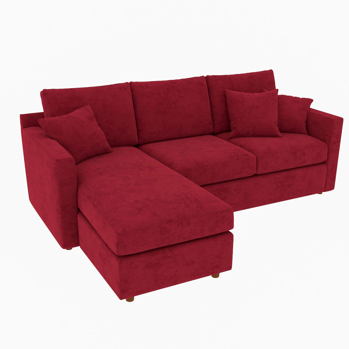 Red Cherry Coloured with Premium Comfort L Shaped 4 Seater Sofa Set for Home Sofa