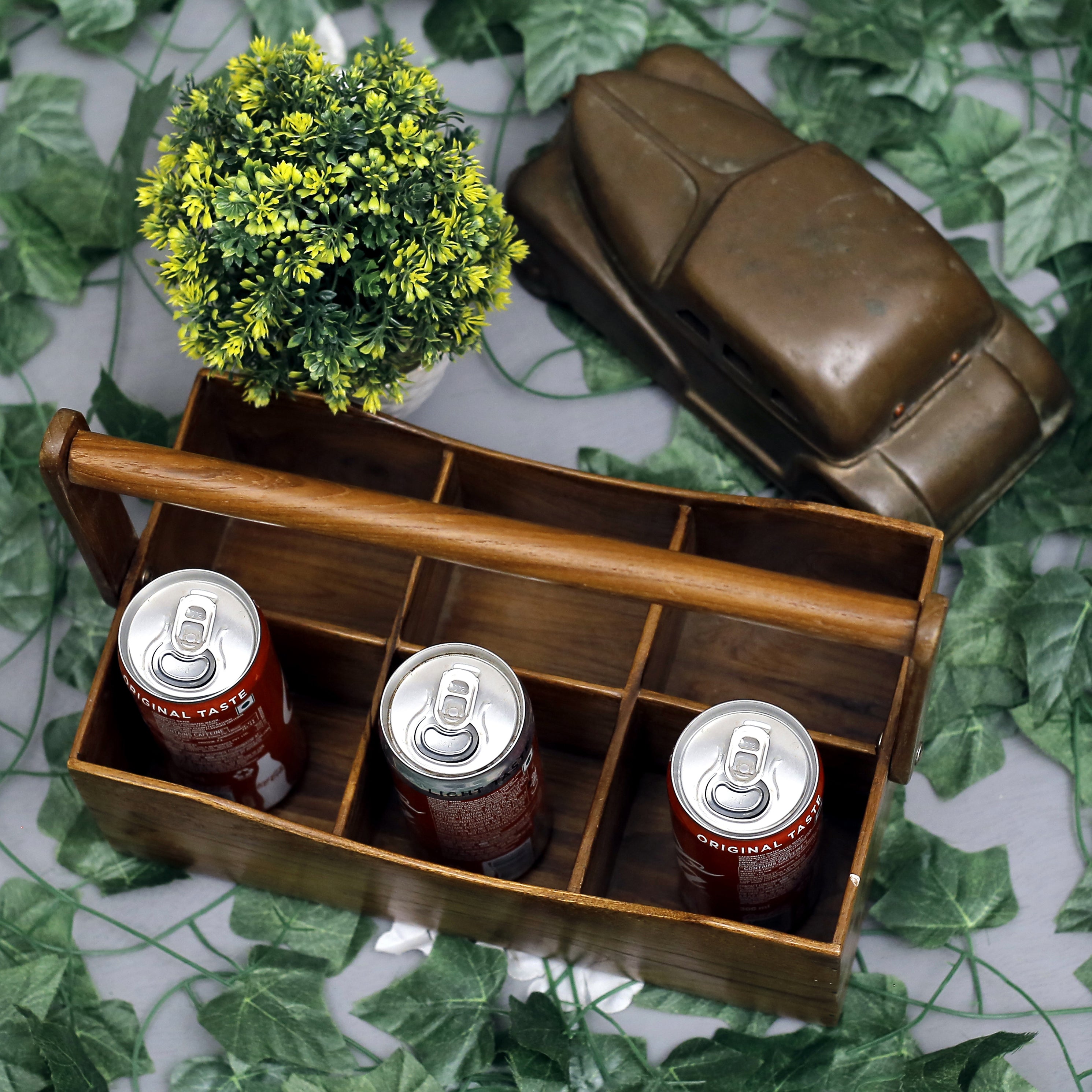 Classic Wooden Condiment Holder Tray