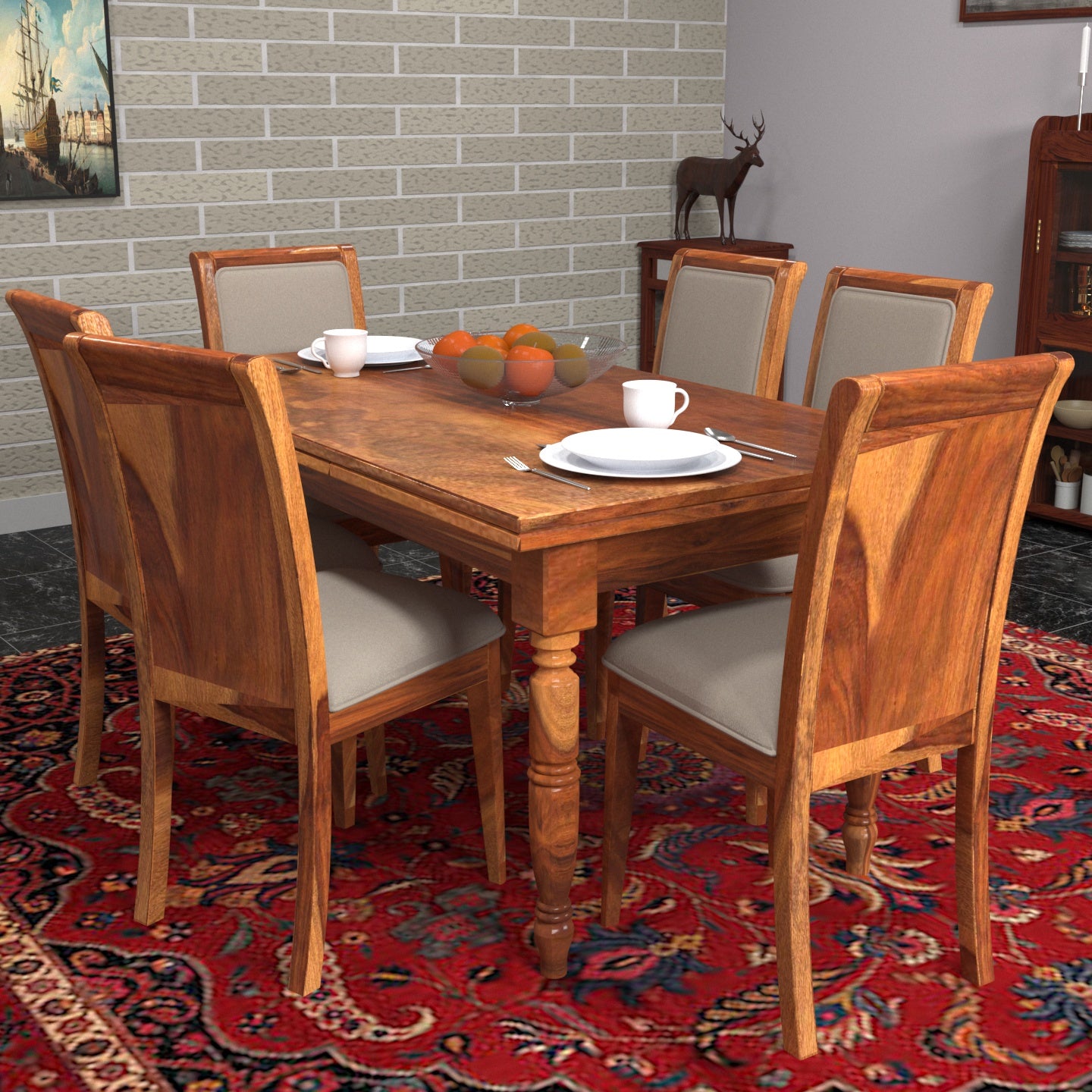Glorious Handmade Versatile Complete Wooden Dining Set Dining Set