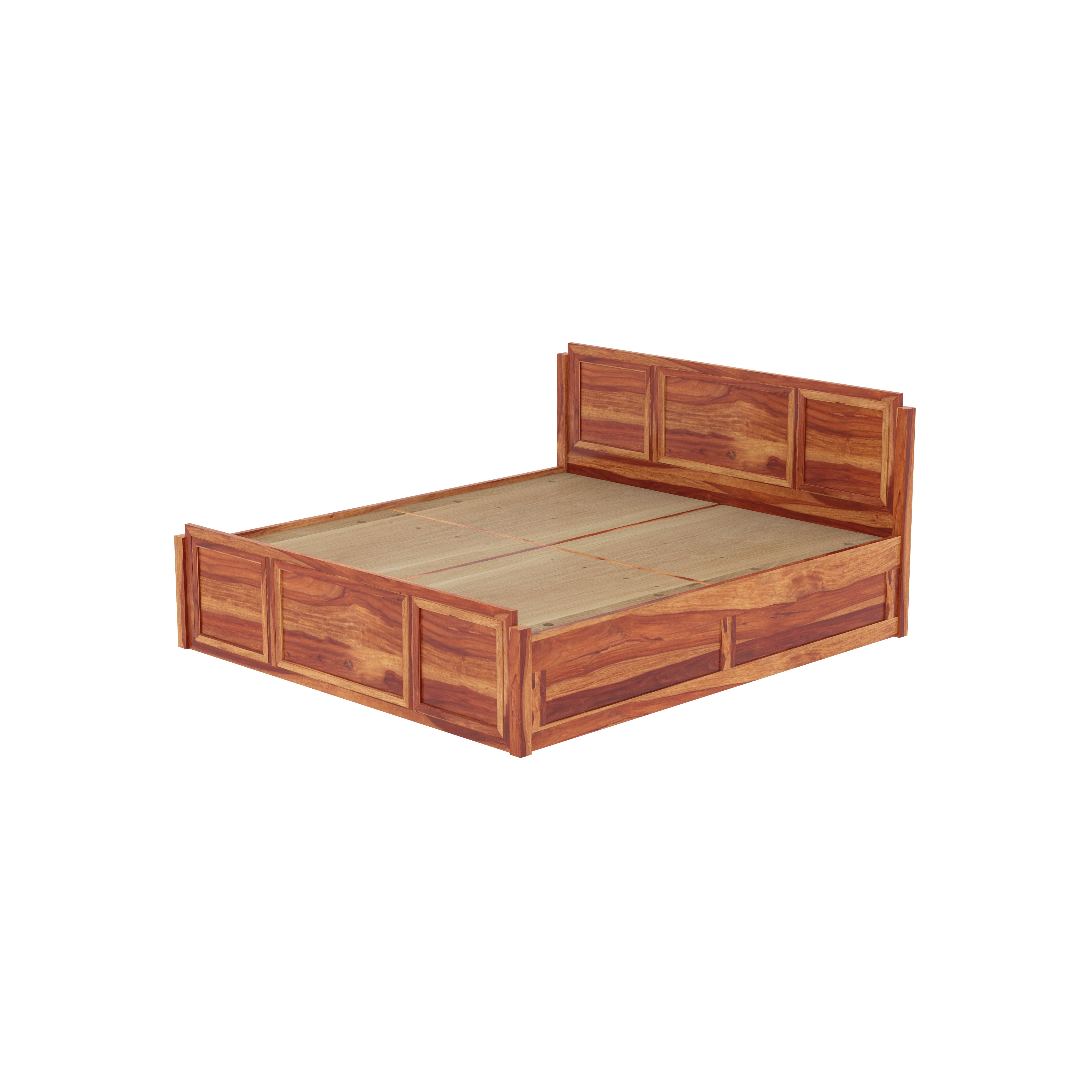 Ethnic Handmade Solid Wood Storage Bed Bed