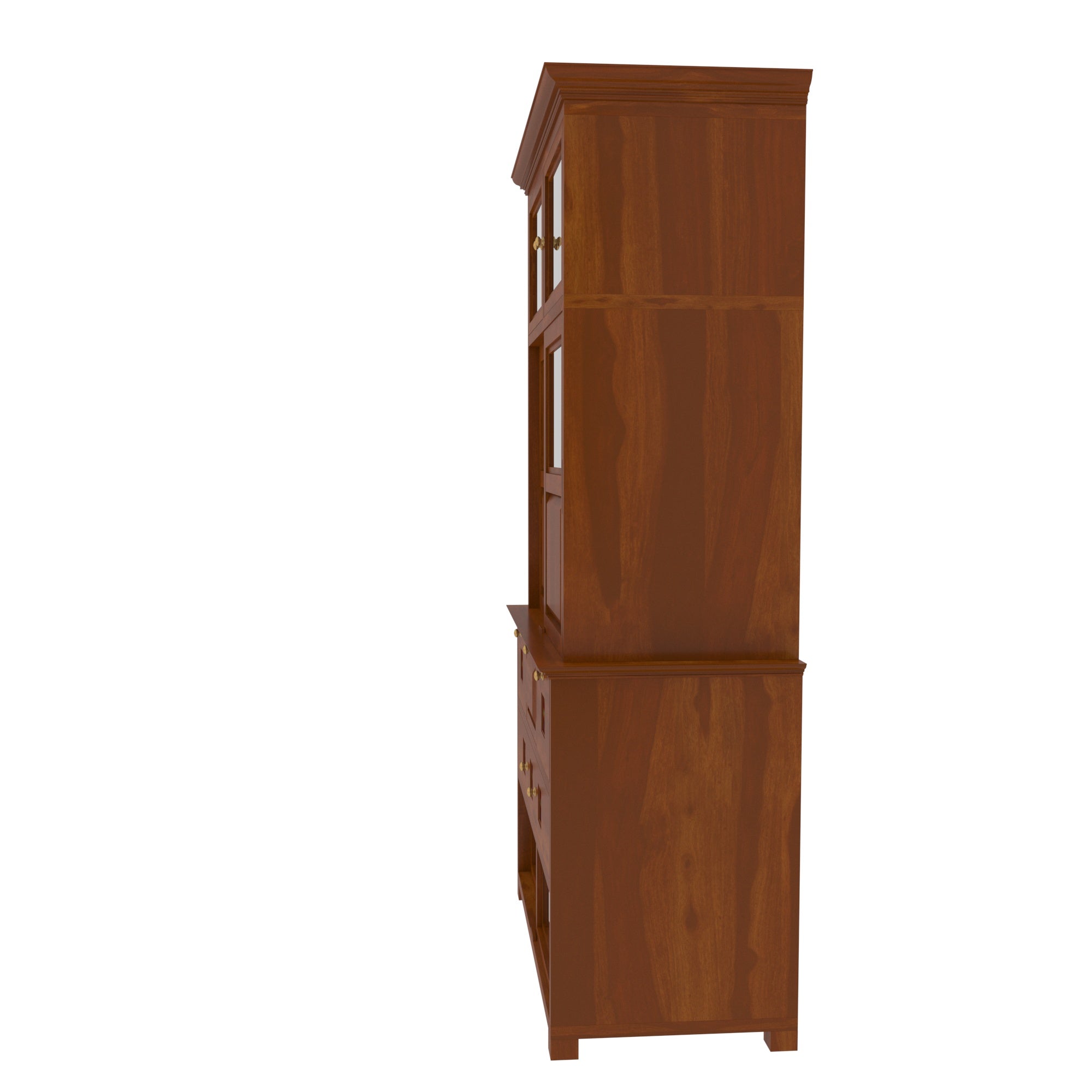 Montage Antique Light Brown Finished Handmade Multistorage Wardrobe Wardrobe