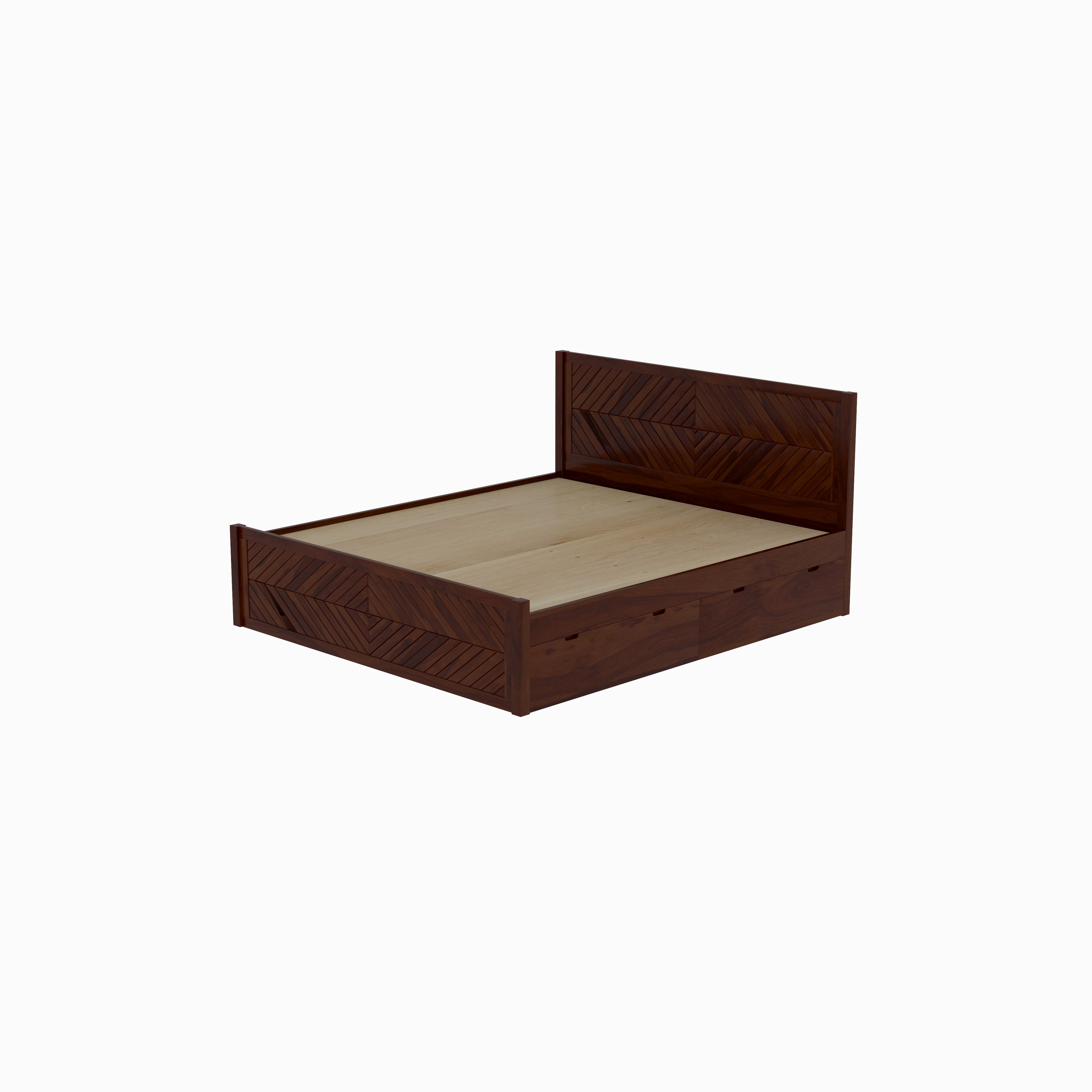 Scandinavian Solid Wood King Storage Bed Bed