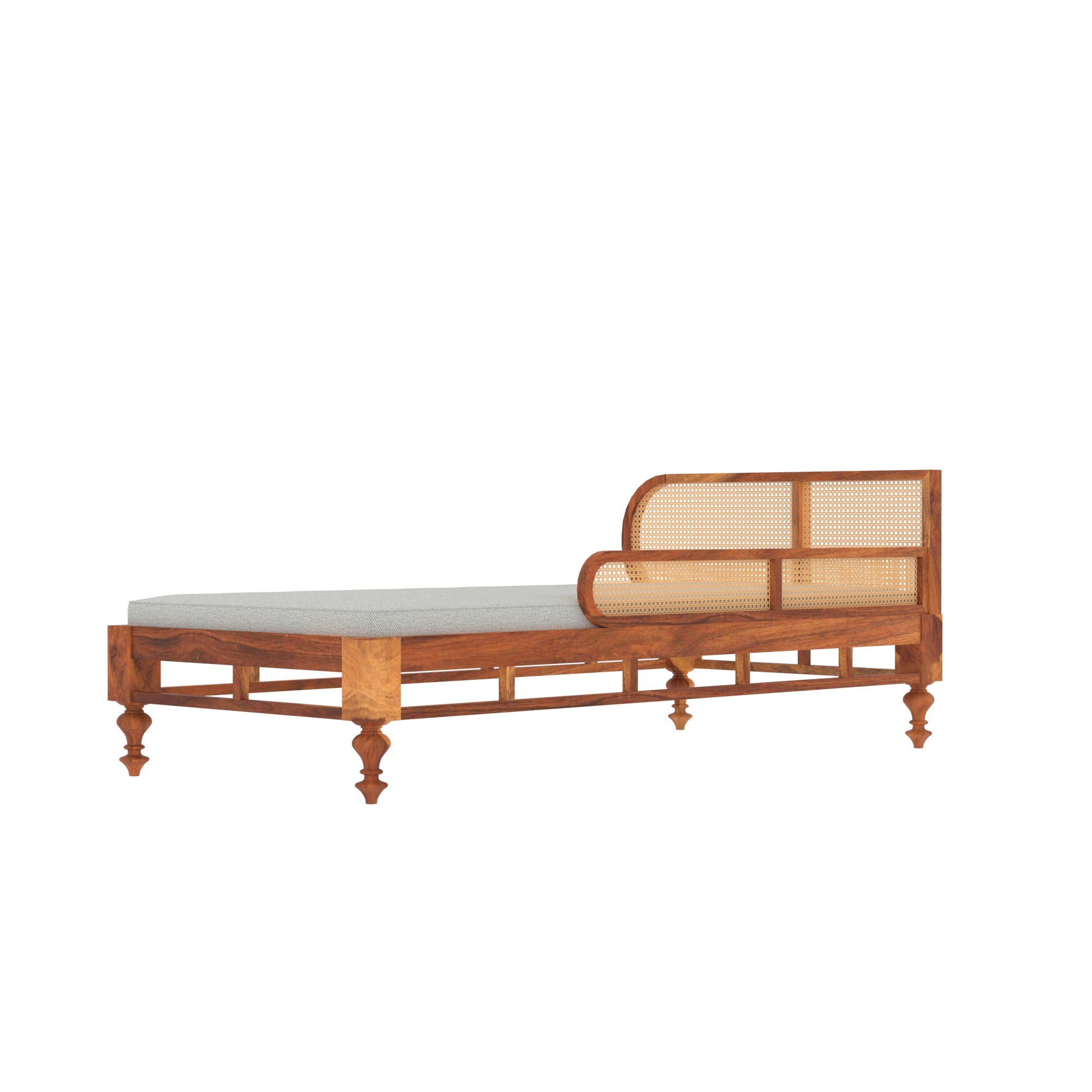 Ethnic Soft Cane Style Wooden Handmade Long Sofa Sofa
