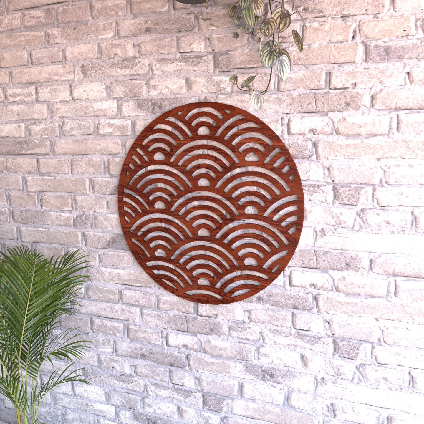 Aesthetic Antique Sea Round Wooden Wall Decor Yantra Wall Decor