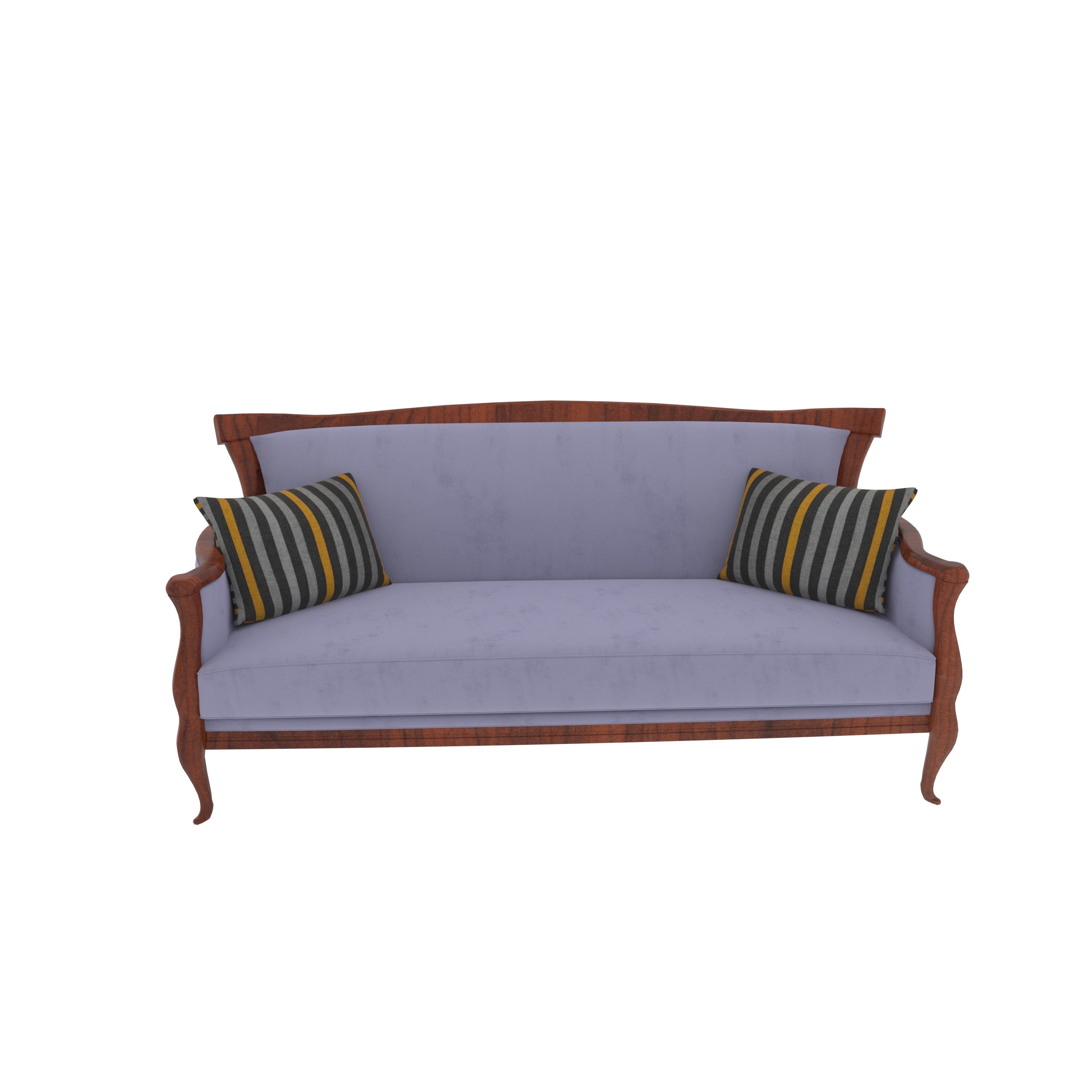 Denim Burbun Blue Wooden Vintage 2+1 Seater Sofa Sofa