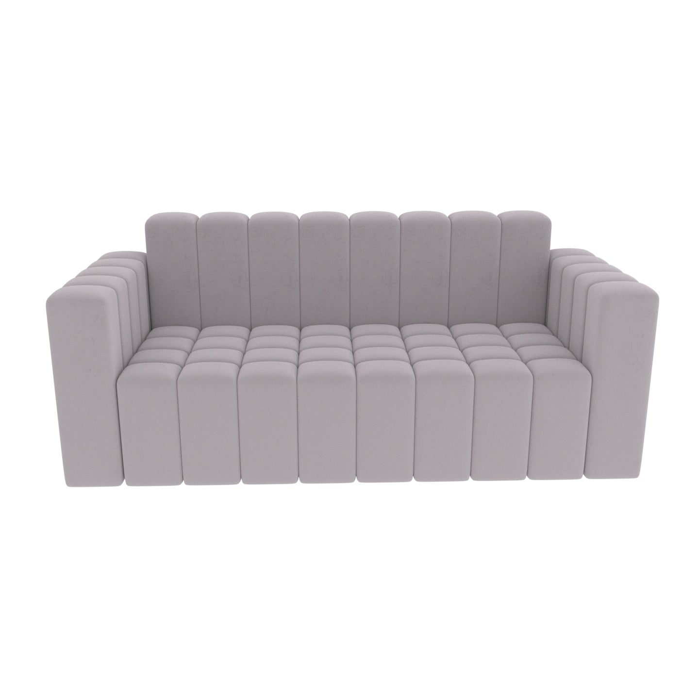 Strip Style Pastel Purple Shaded Wooden 3 Seater Sofa Sofa