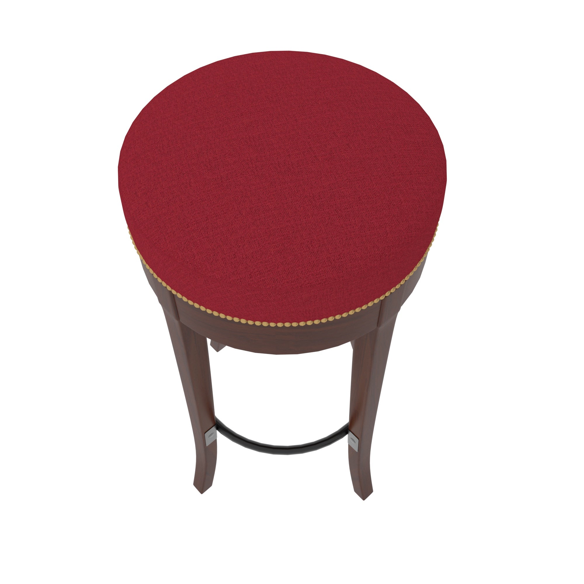 Montage Red Round Finished Wooden Handmade Stool Stool