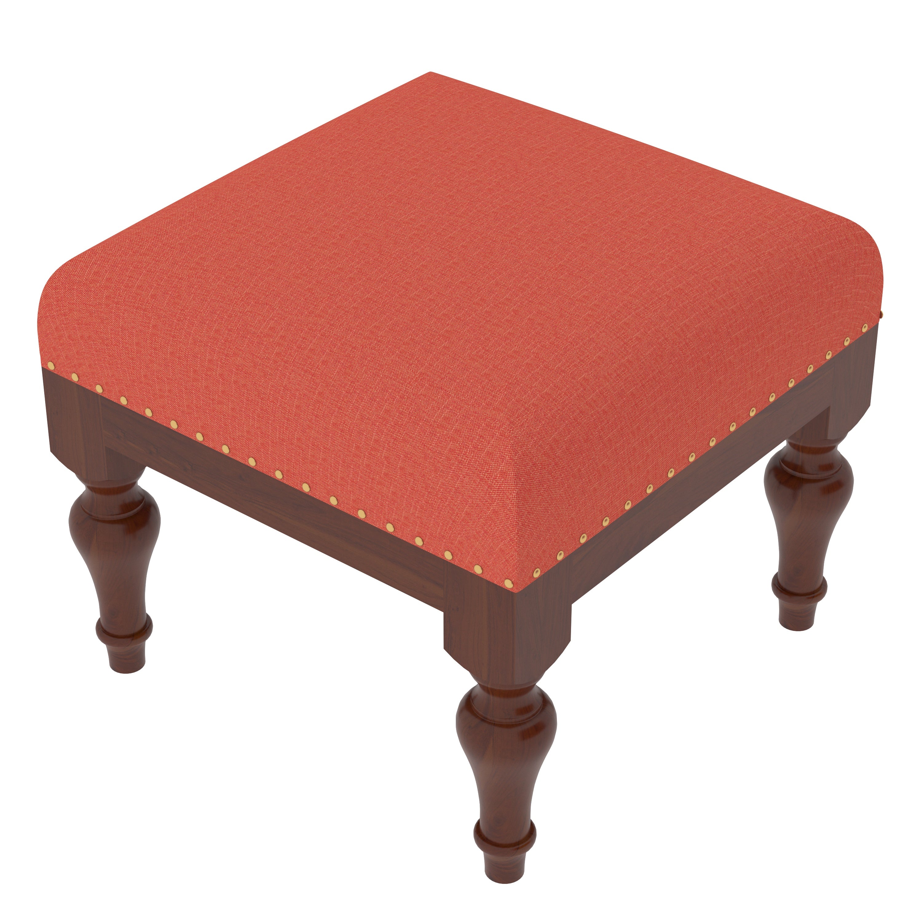 Classic Ethnic Smooth Pink Designed Wooden Handmade Stool Stool