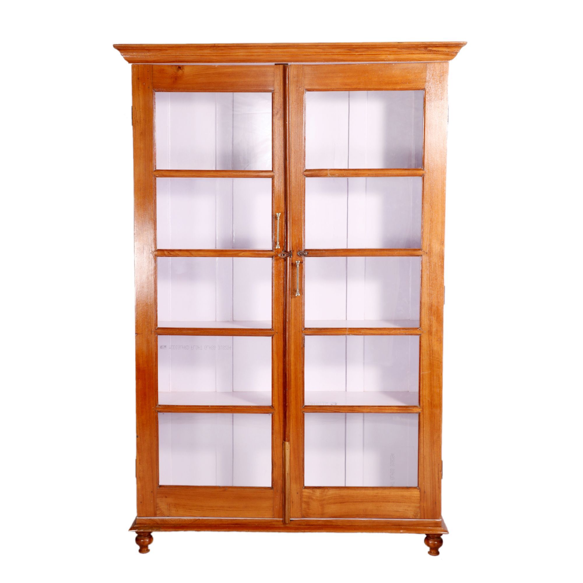 5-Shelf Teak Wood Cabinet Showcase
