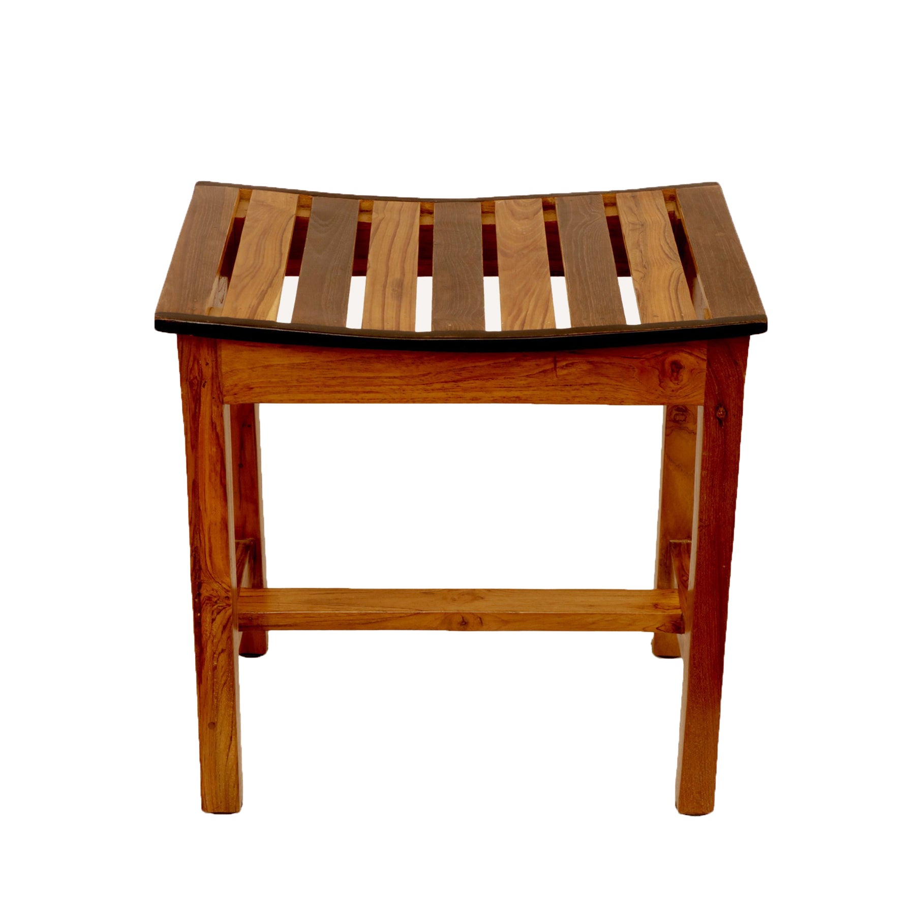 Curved Rectangle Solid Wood Stool Stool