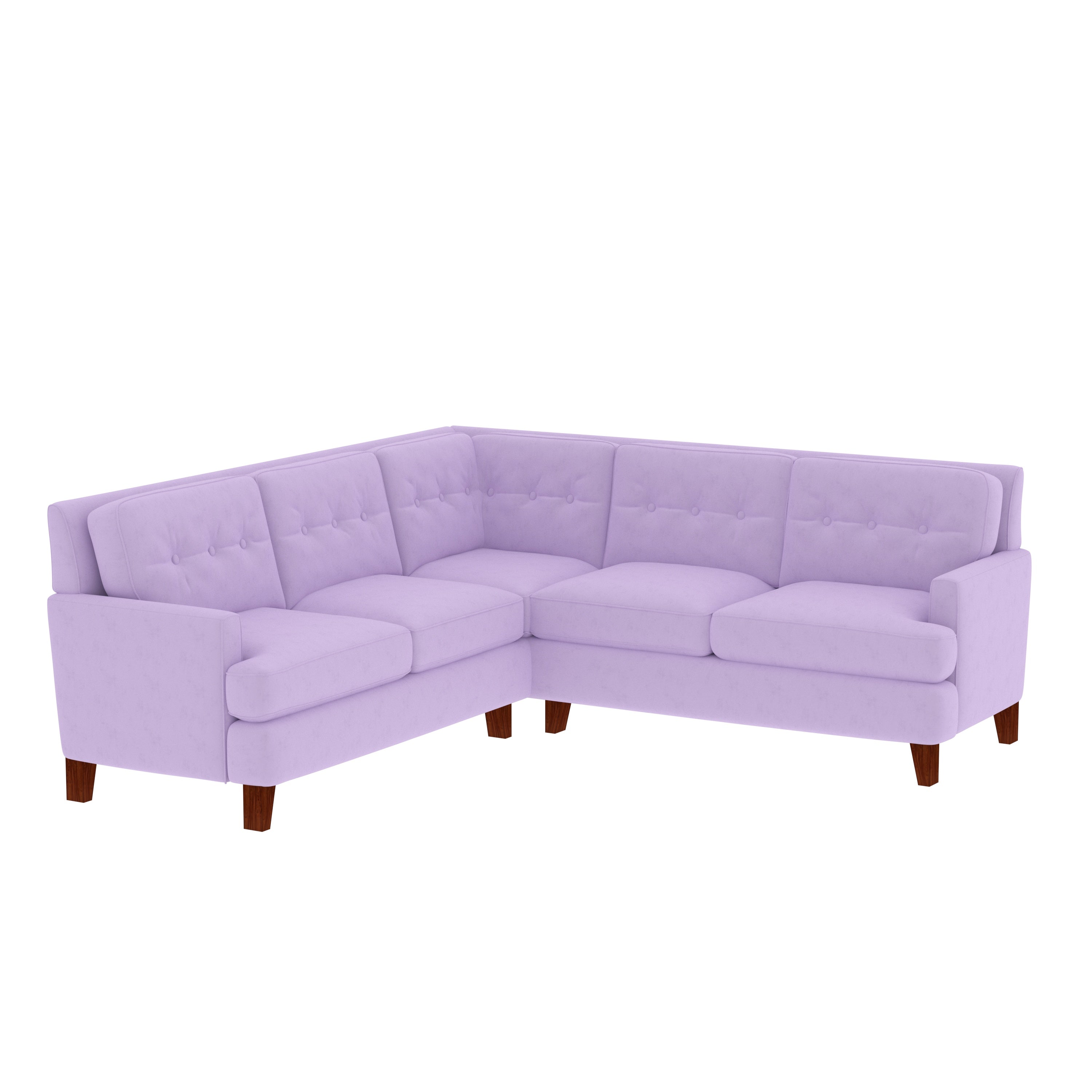Voilet Pink Pastel Coloured with Premium Comfort L Shaped 4 Seater Sofa Set for Home Sofa