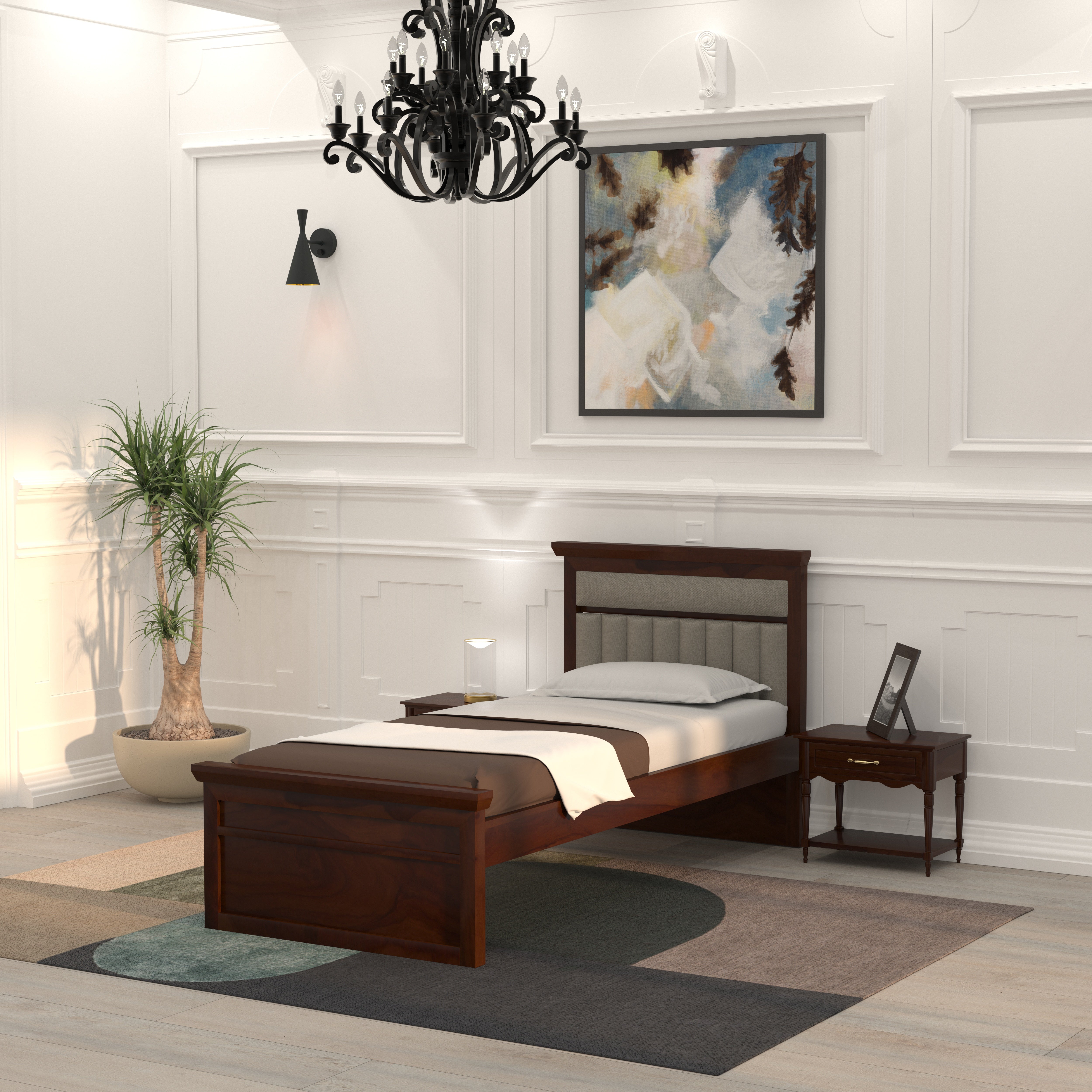 Luxury Upholstered Single Bed bed