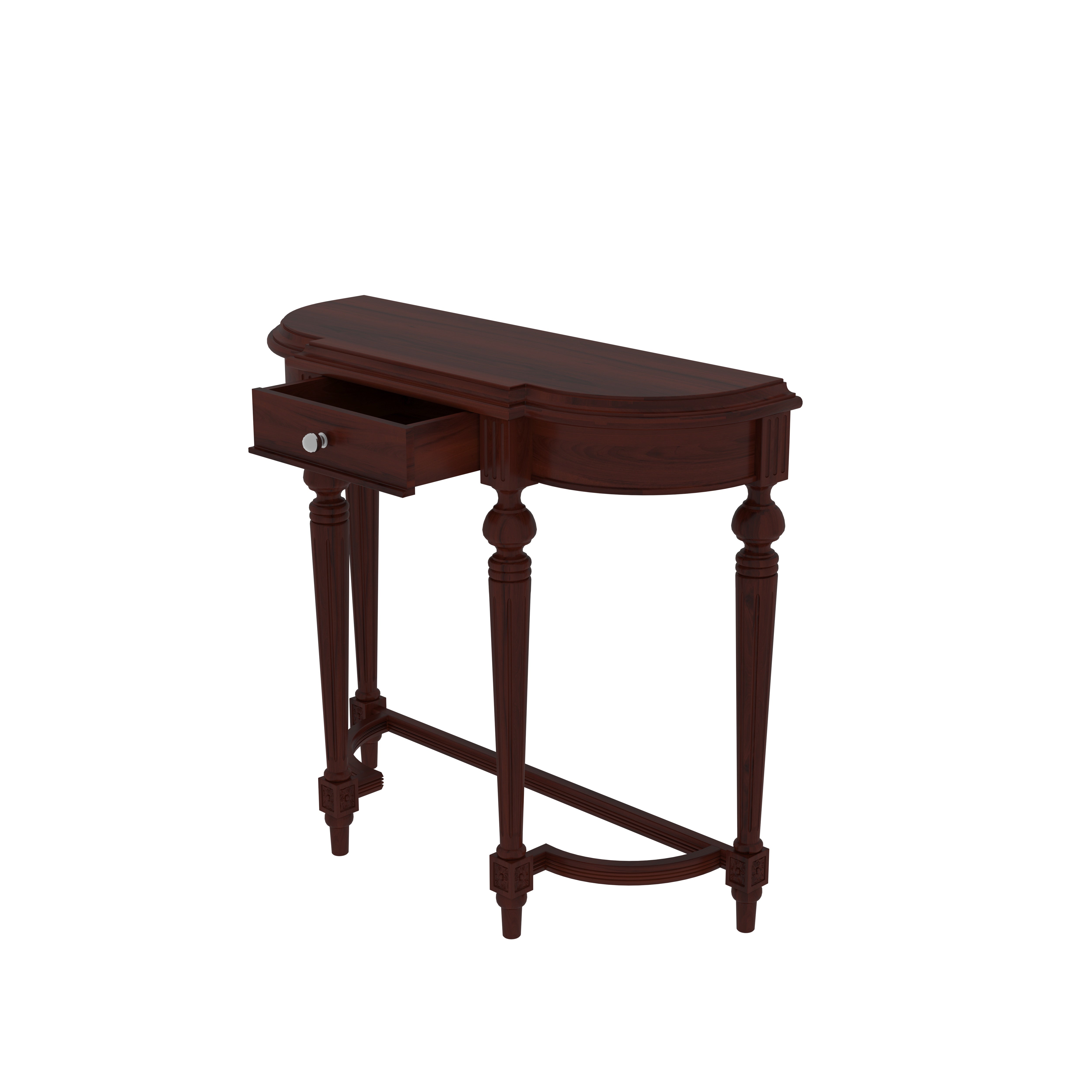 Heritage Dark Brown Finished Wooden Handmade Console Table Console Table