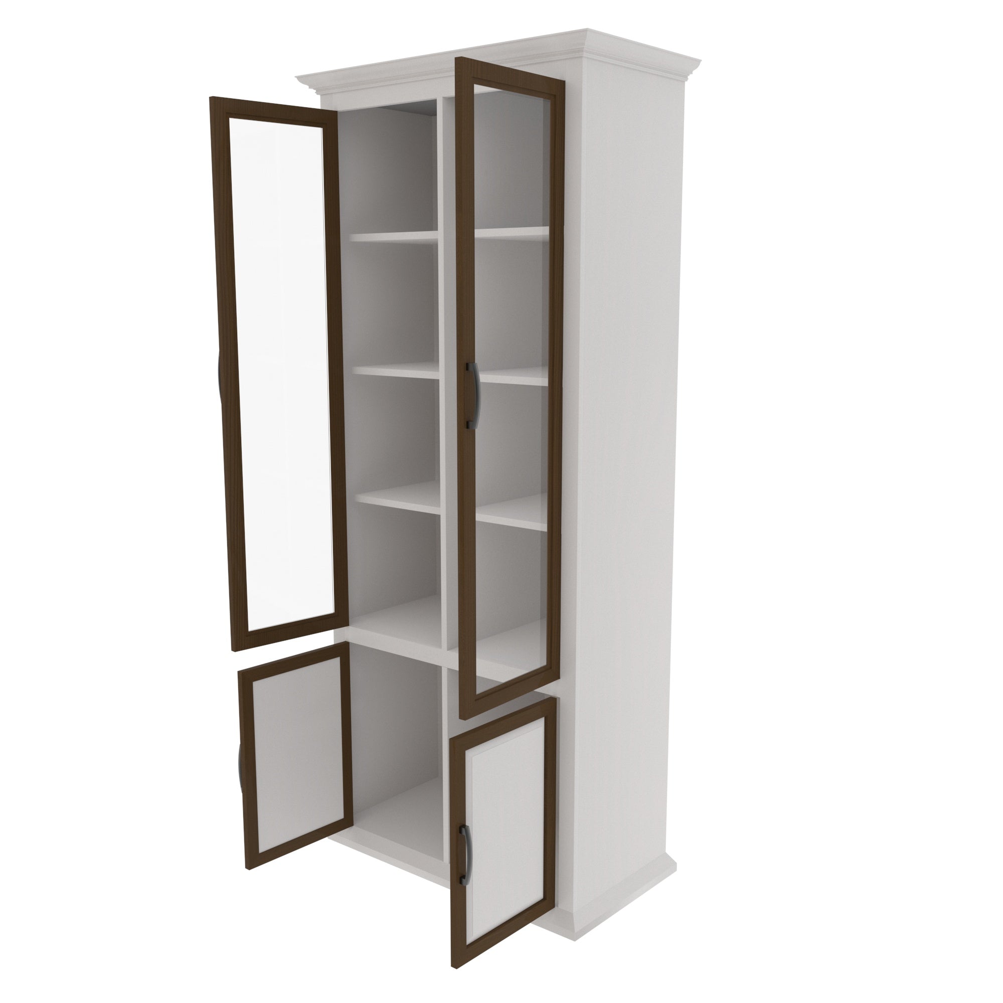 Southern Traditional Classic White Finished Handmade Wardrobe Wardrobe