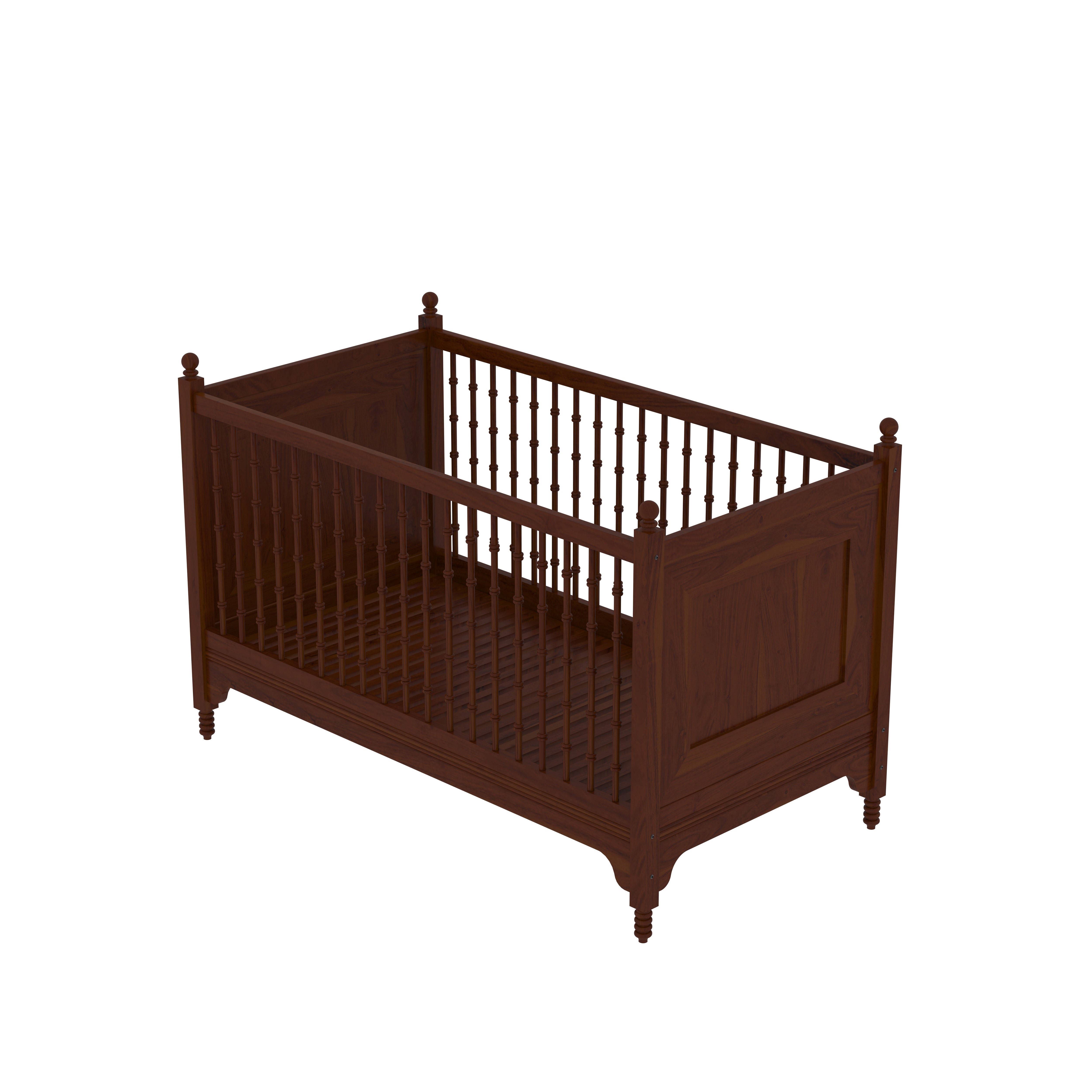 Irish Old Heritage Finished Wooden Handmade Stripped Cradle Cradle