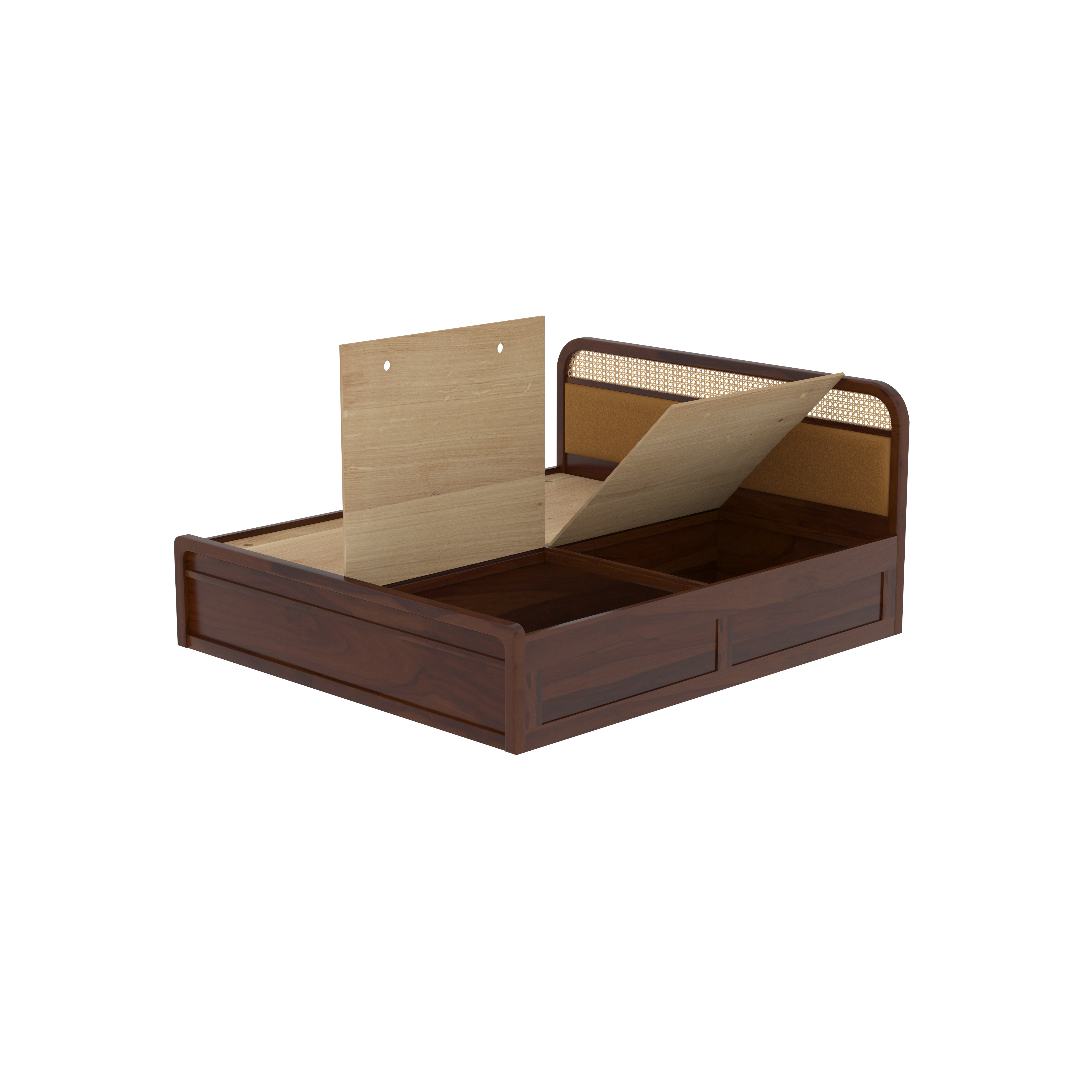 Rattan Cane King Size Storage Bed Bed