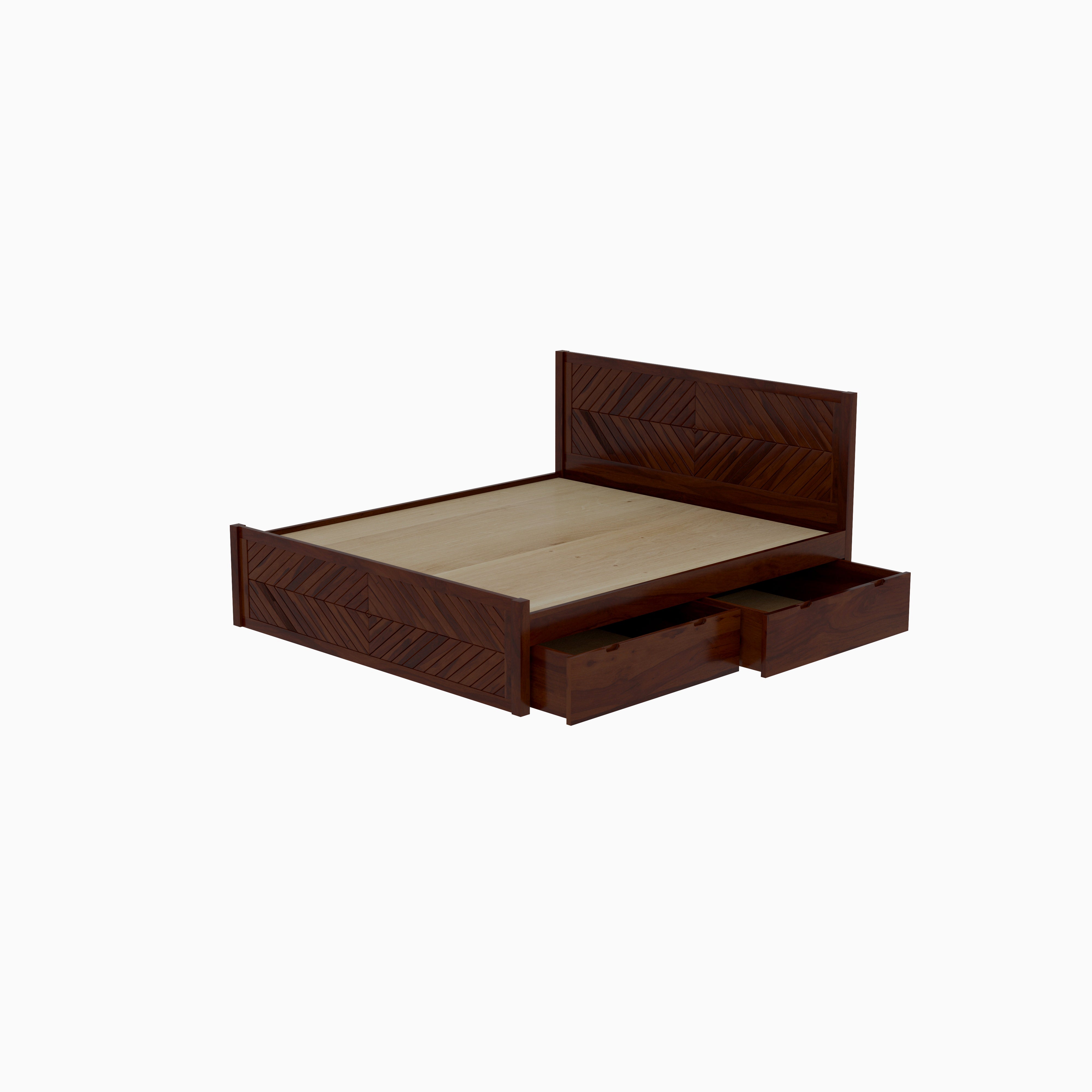 Scandinavian Solid Wood King Storage Bed Bed