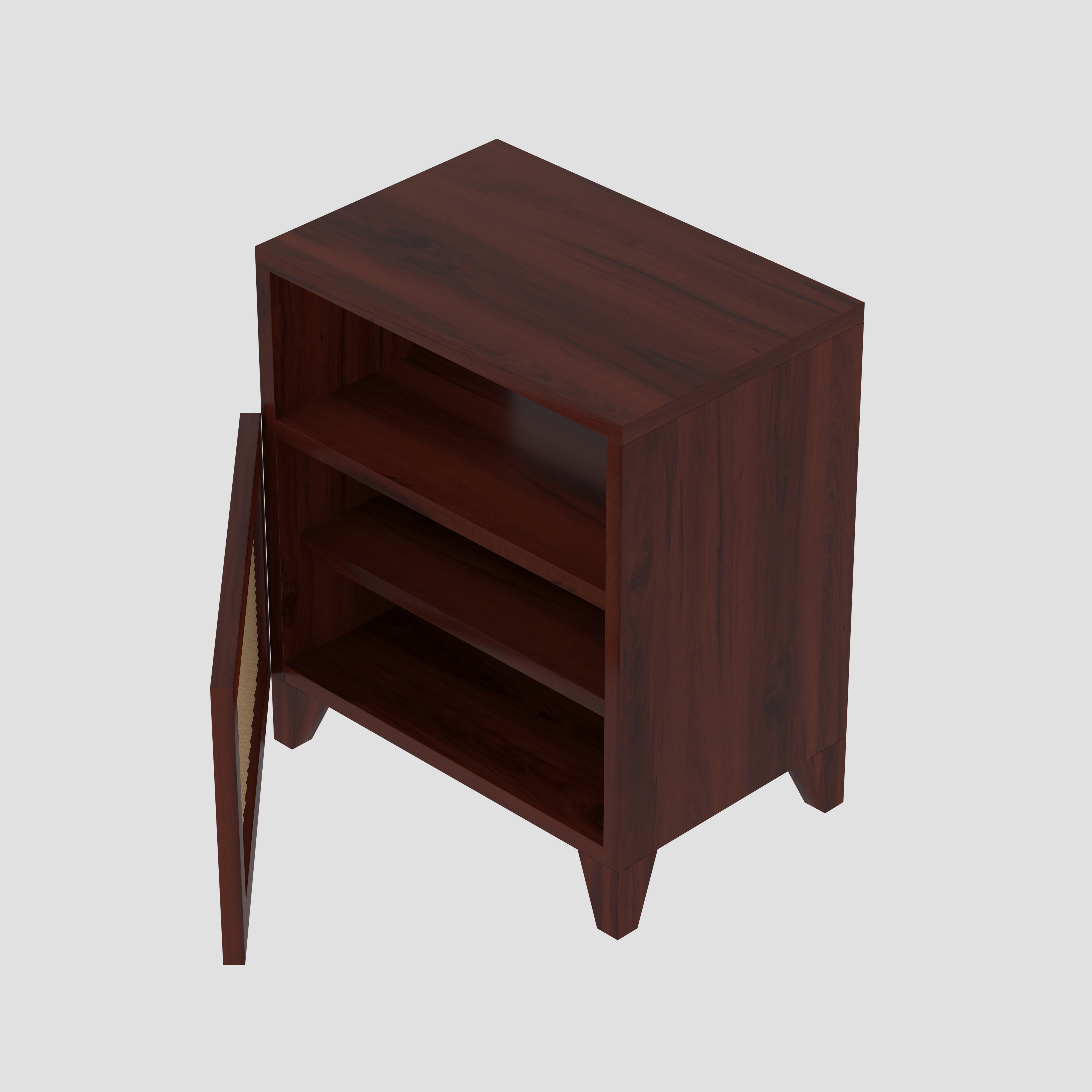 Glorious Dark Mahogany Finished Handmade Wooden Bedside Bedside