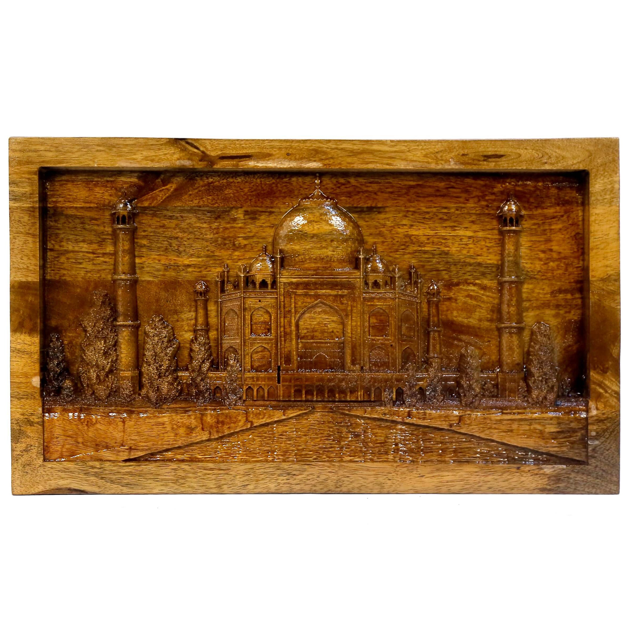 Taj Mahal Wooden Frame Artwork Wall Decor