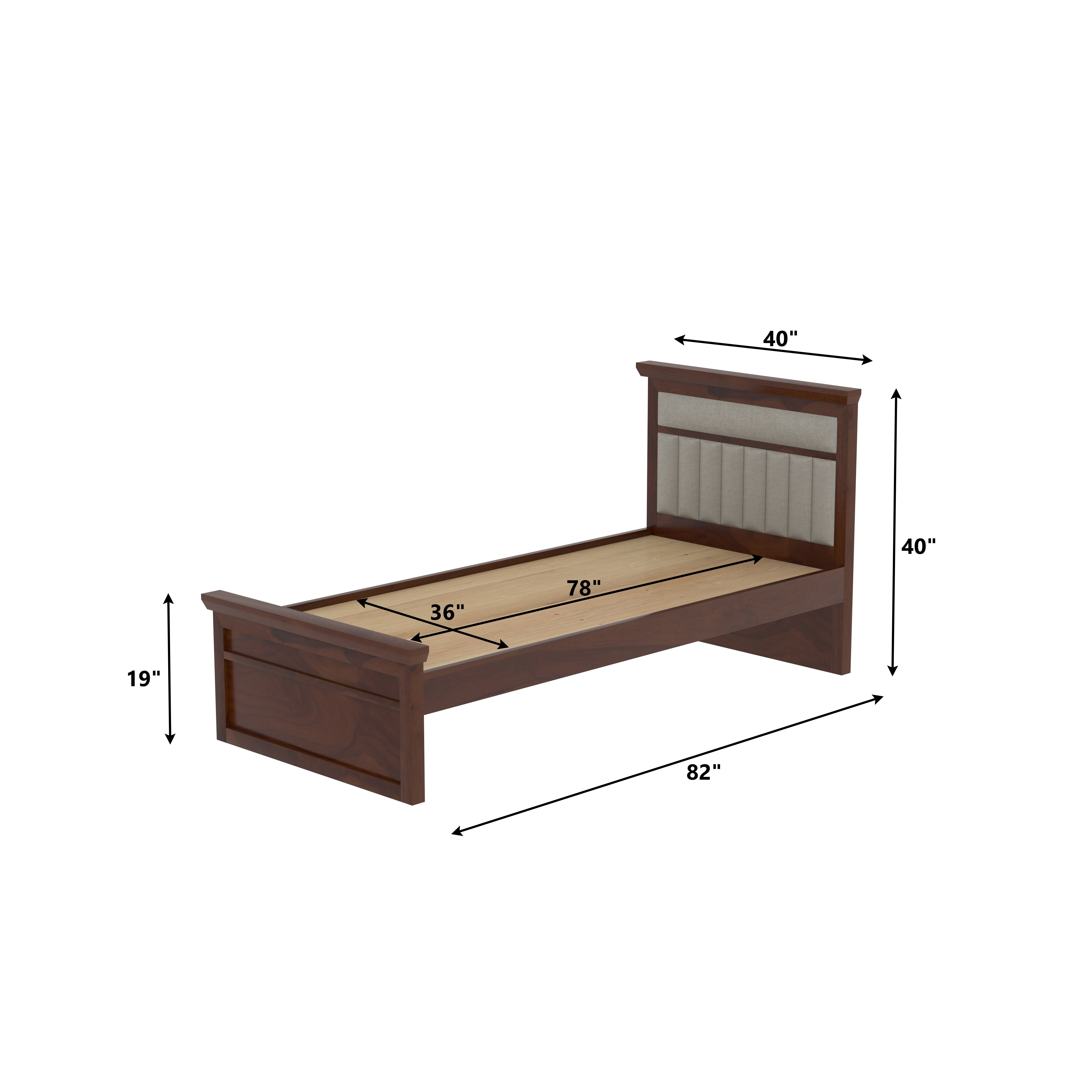 Luxury Upholstered Single Bed bed