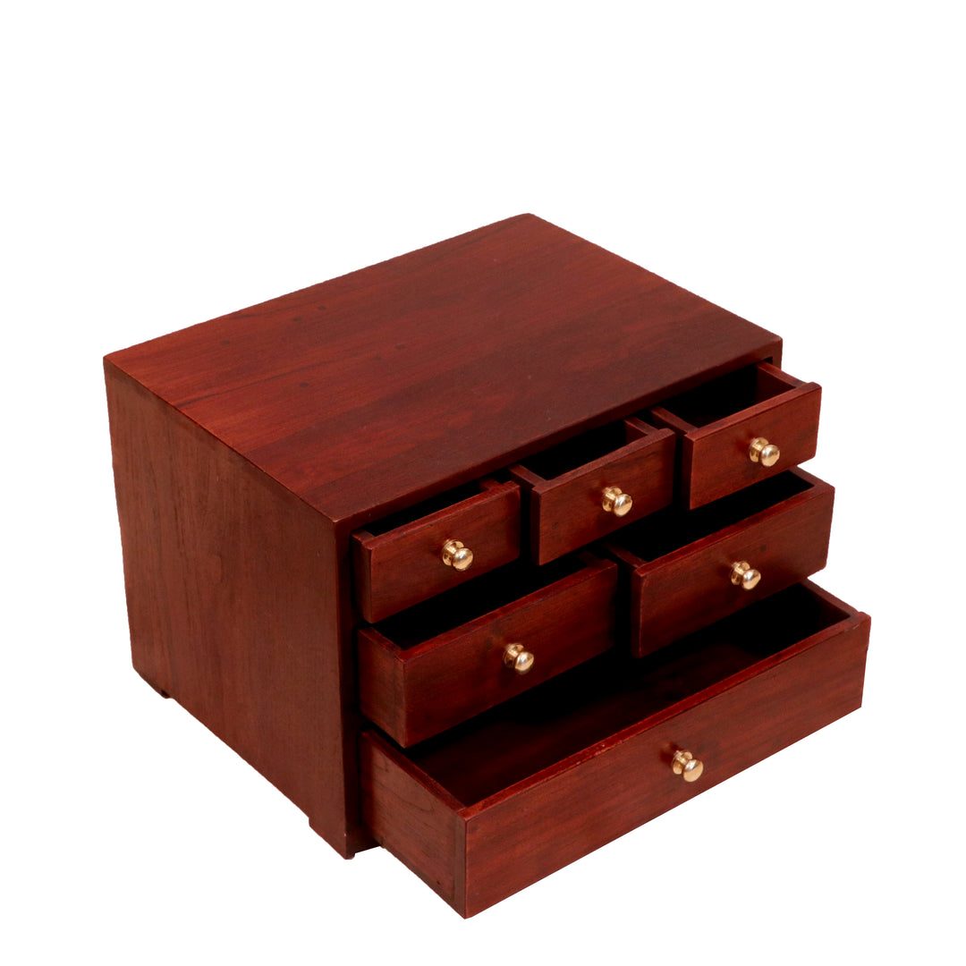 Retro Times Multi-Drawers Handmade Wooden Desk Organizer for Office Desk Organizer