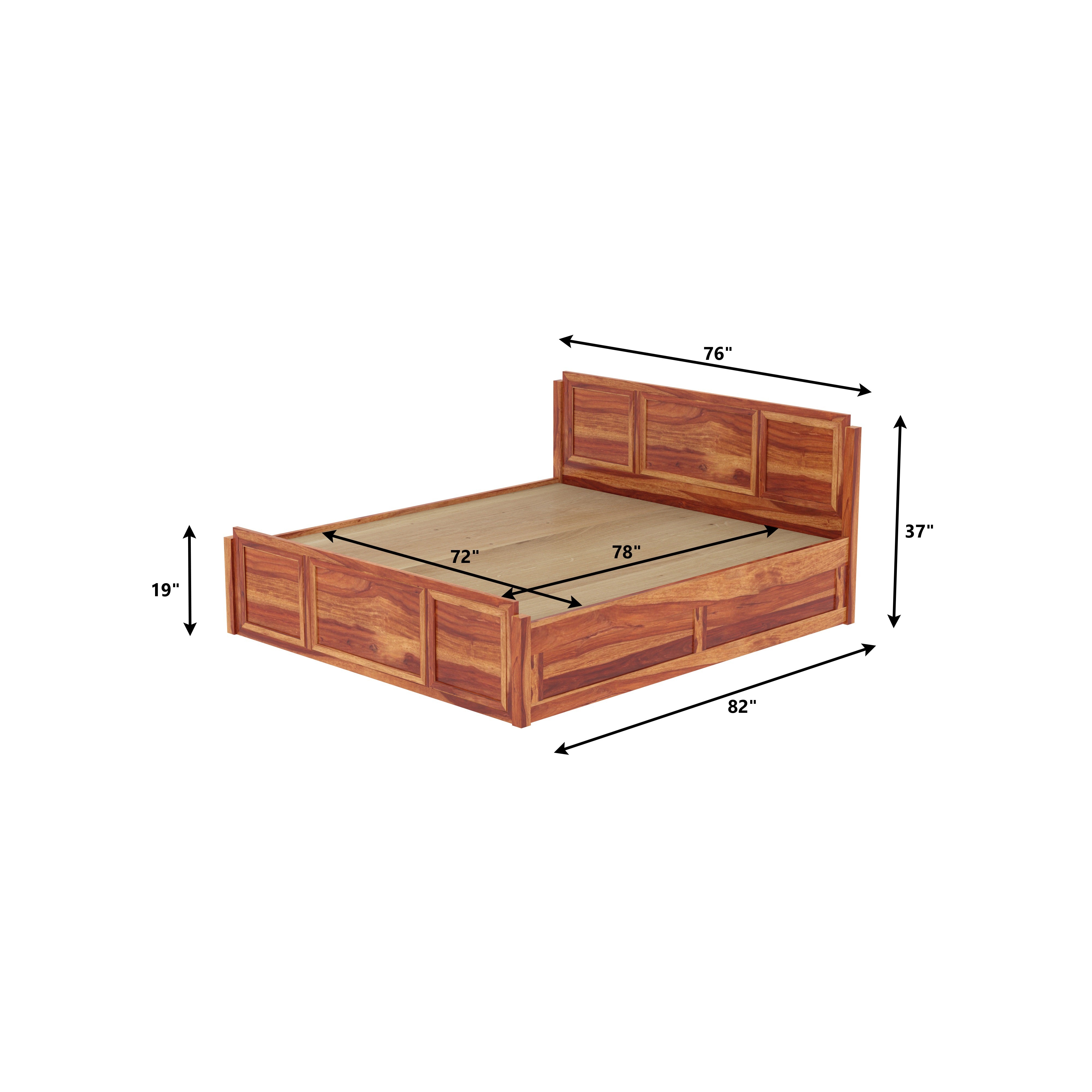 Ethnic Hydraulic Storage King Size Bed Bed