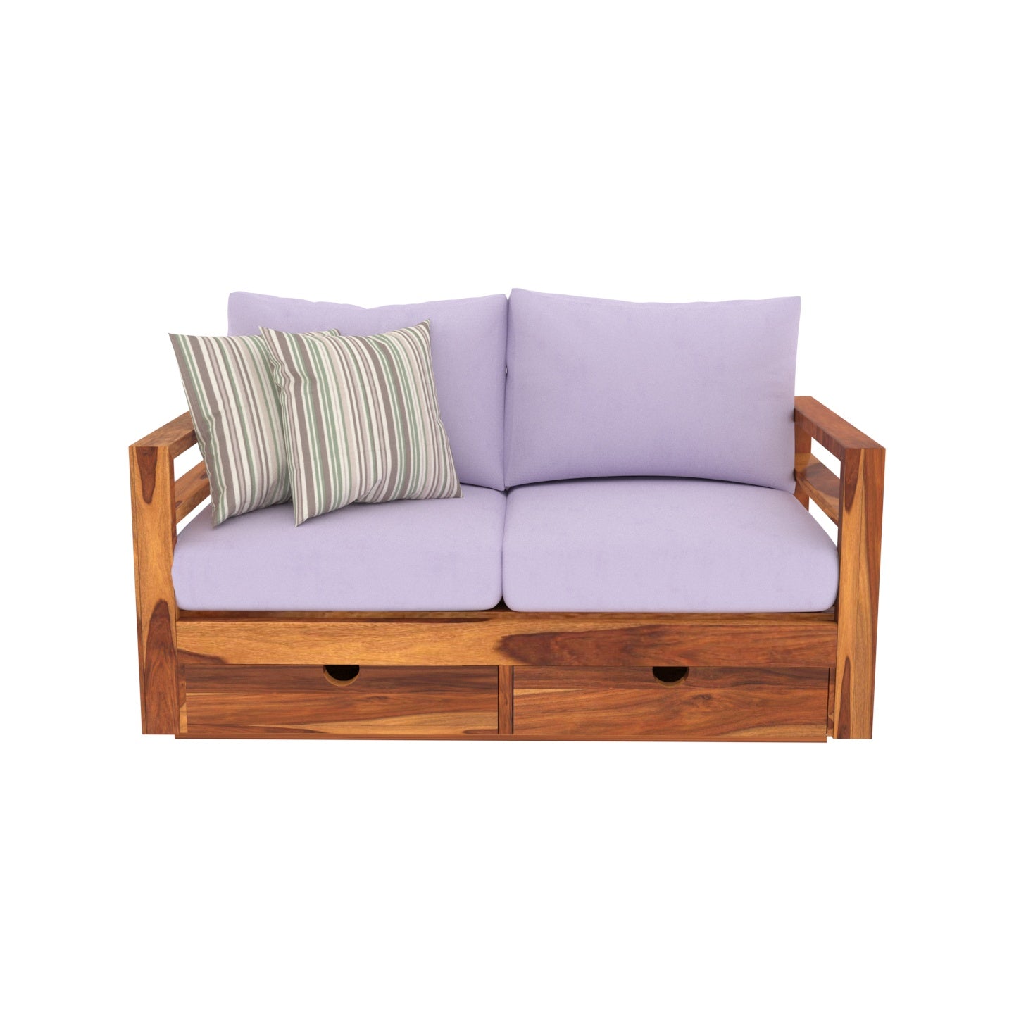 Peter Purple Vintage Wooden Sofa With Storage Sofa