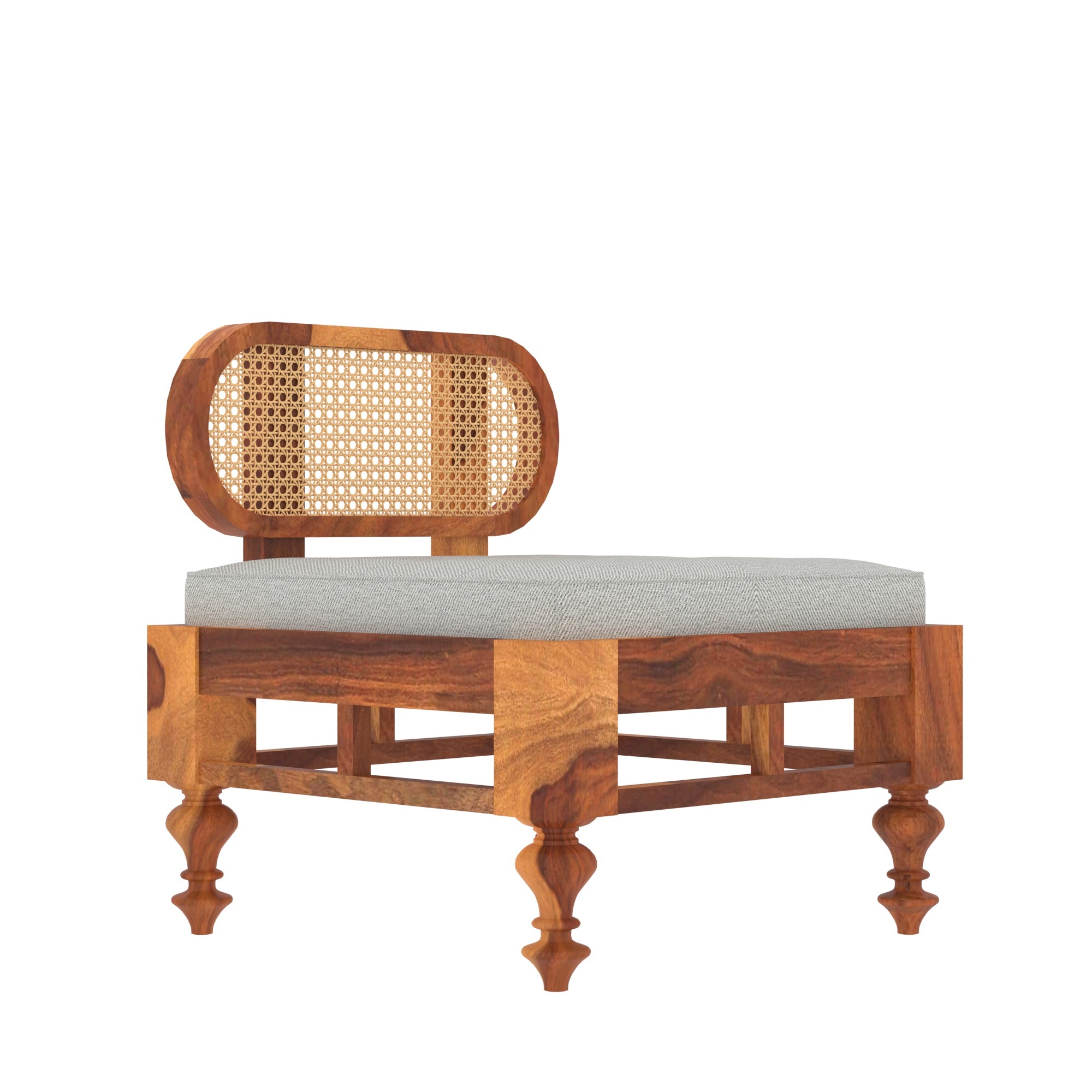 Simple Decent Cane Style Handmade Wooden Sofa Set Sofa