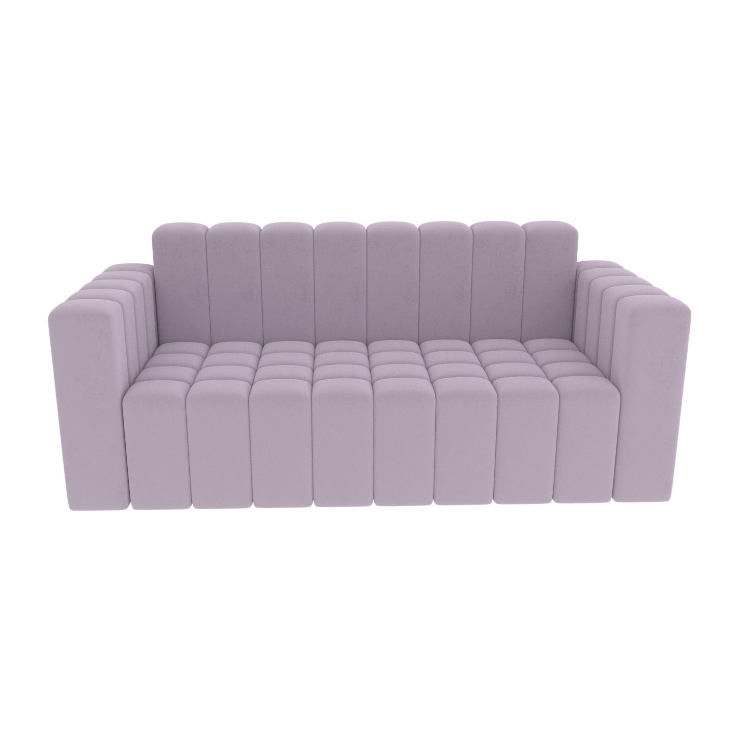 Strip Style Poly Purple Wooden 3 Seater Sofa Sofa