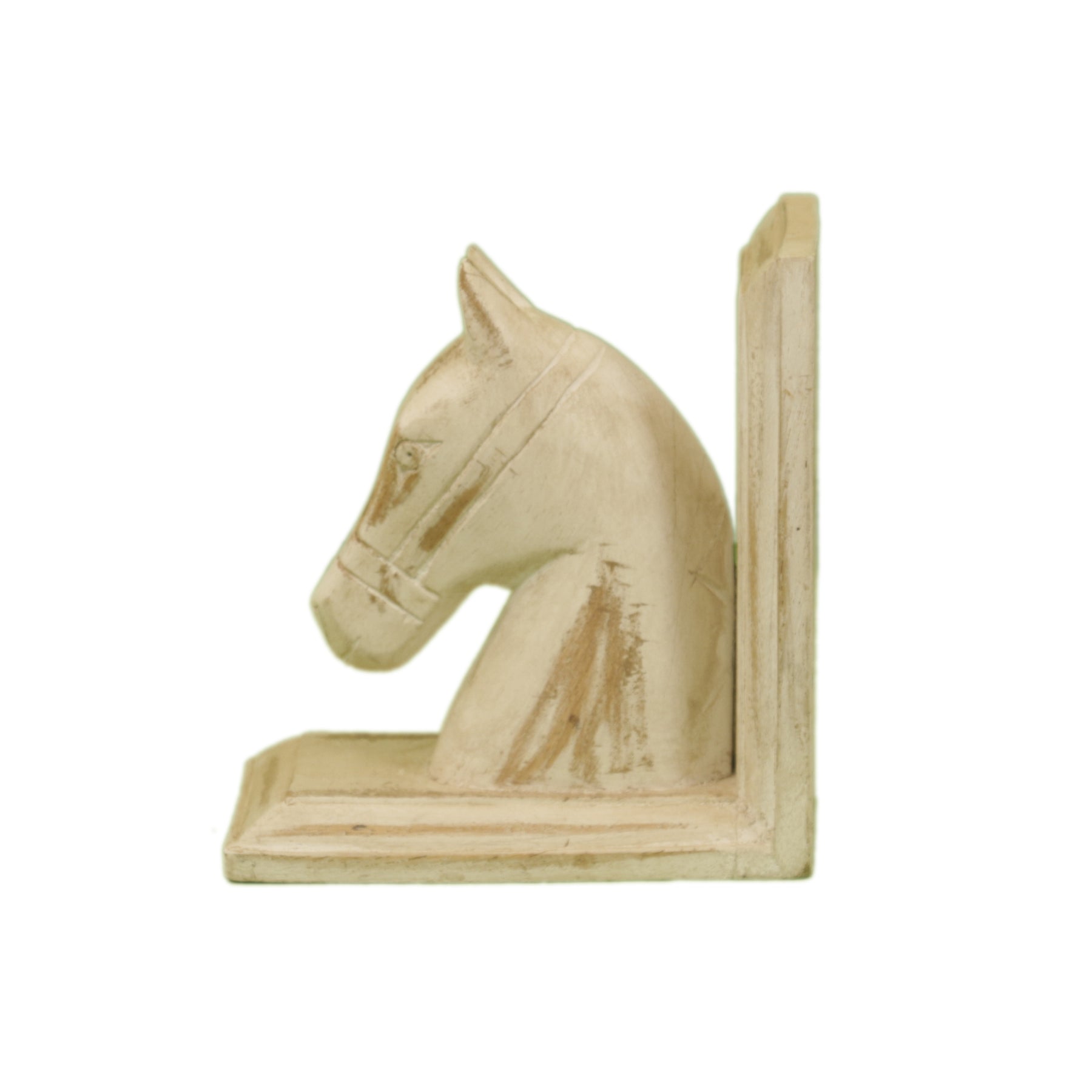 White Horse Head Bookends Animal Figurine