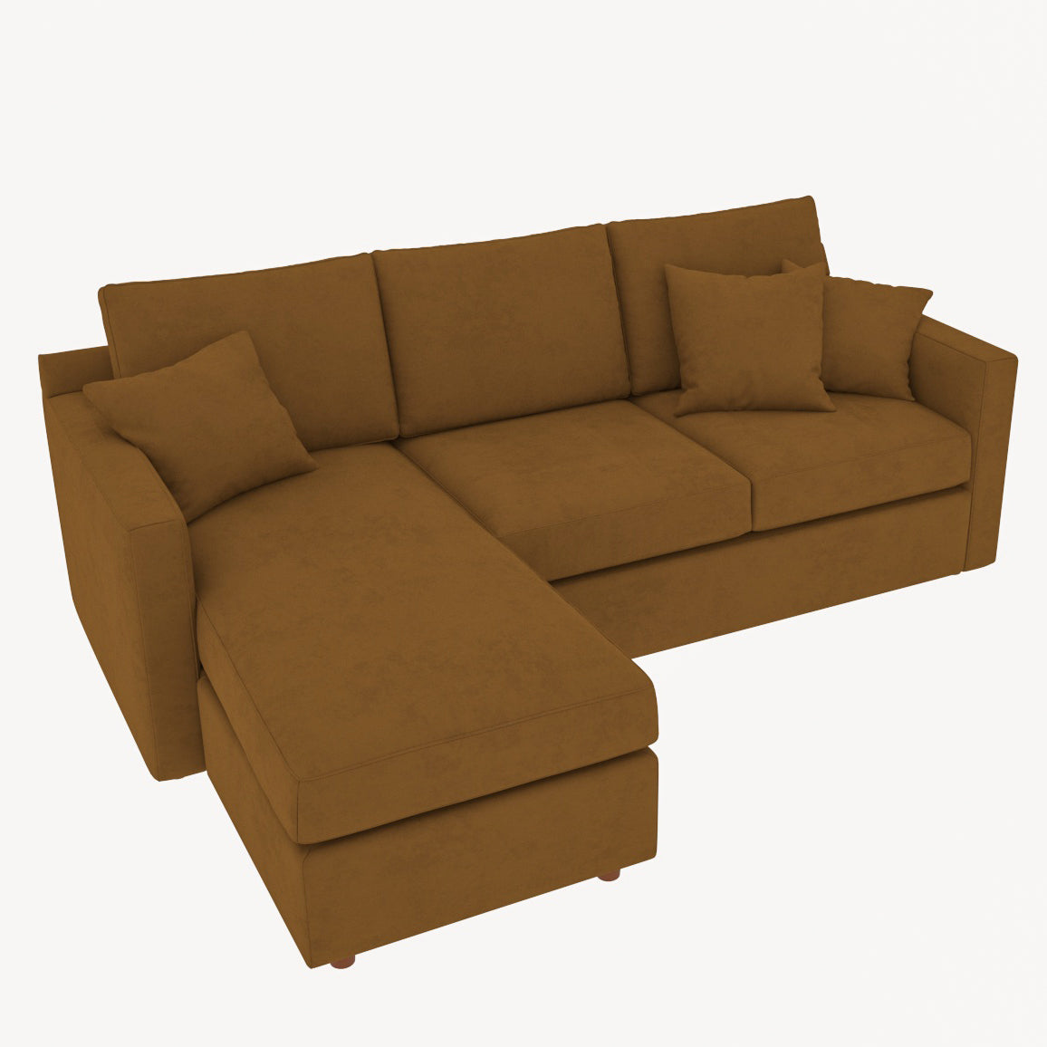 Dry Leaf Coloured with Premium Comfort L Shaped 4 Seater Sofa Set for Home Sofa