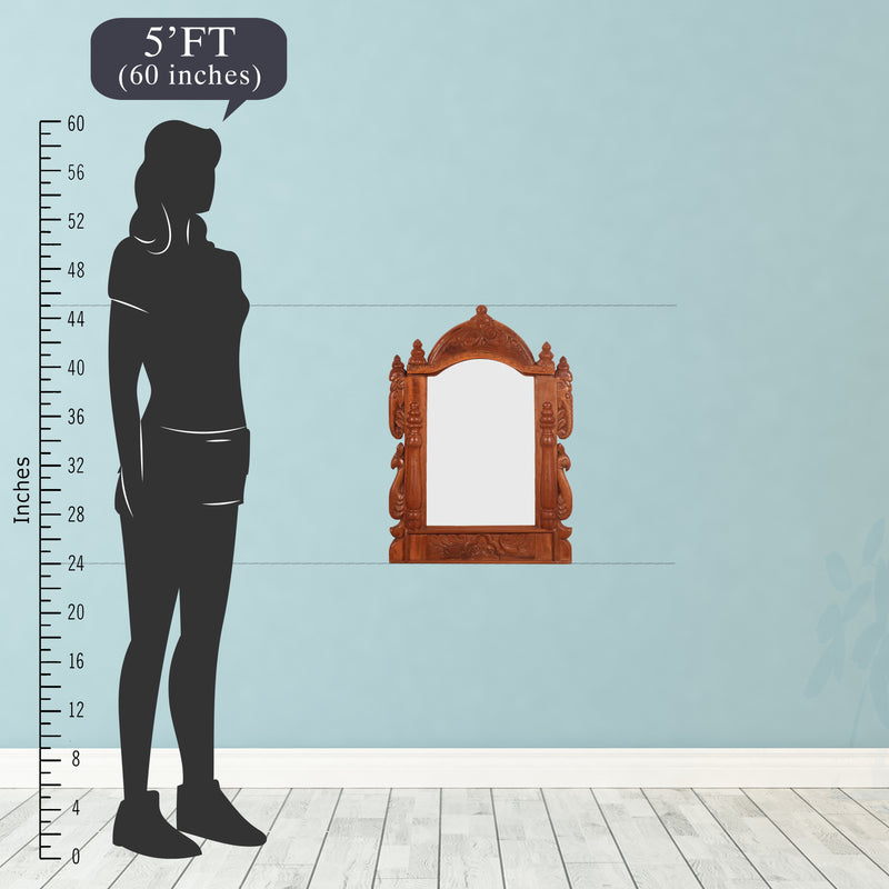 Gajraj carved Teak Mirror Frame