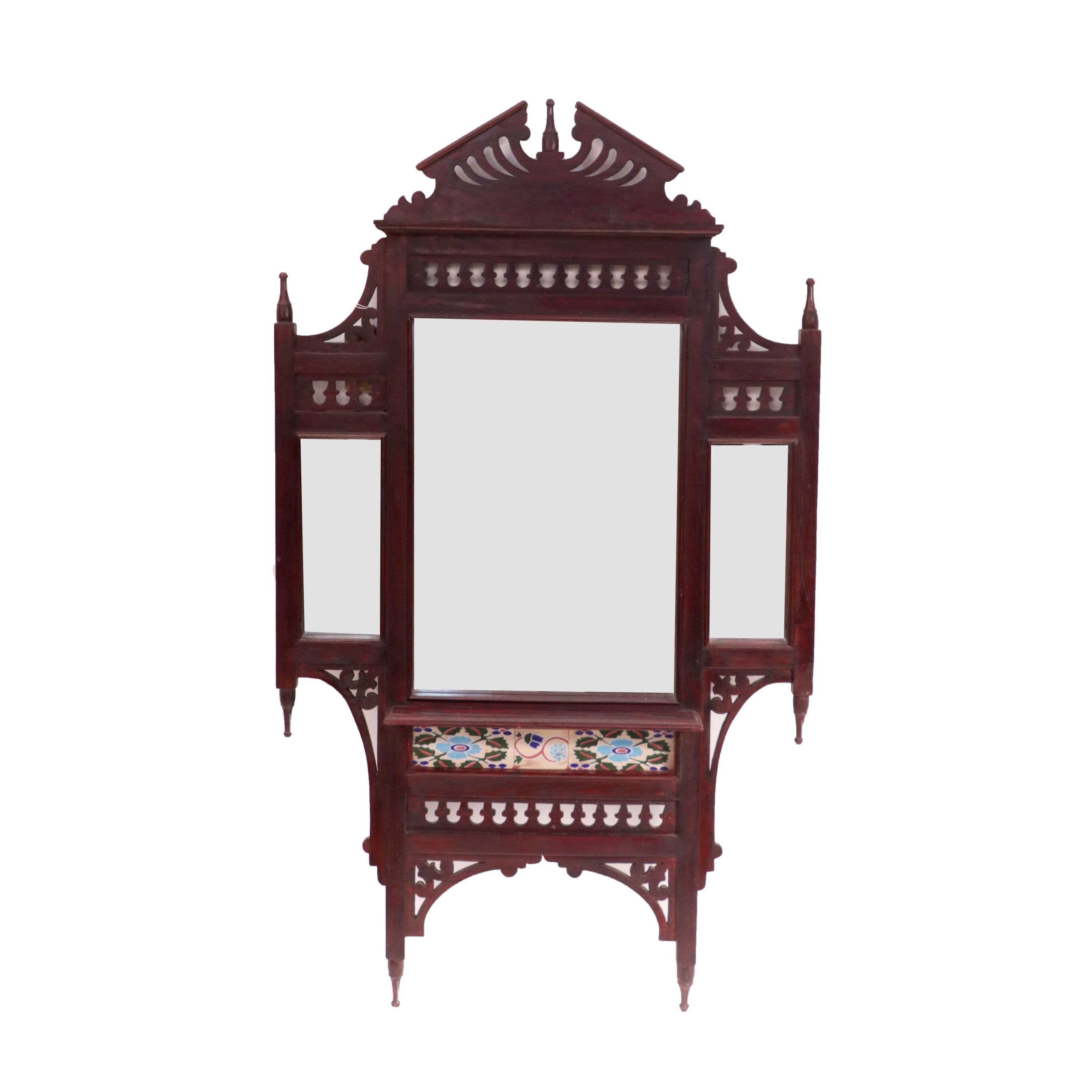 Traditional Teak Mirror Frame Mirror