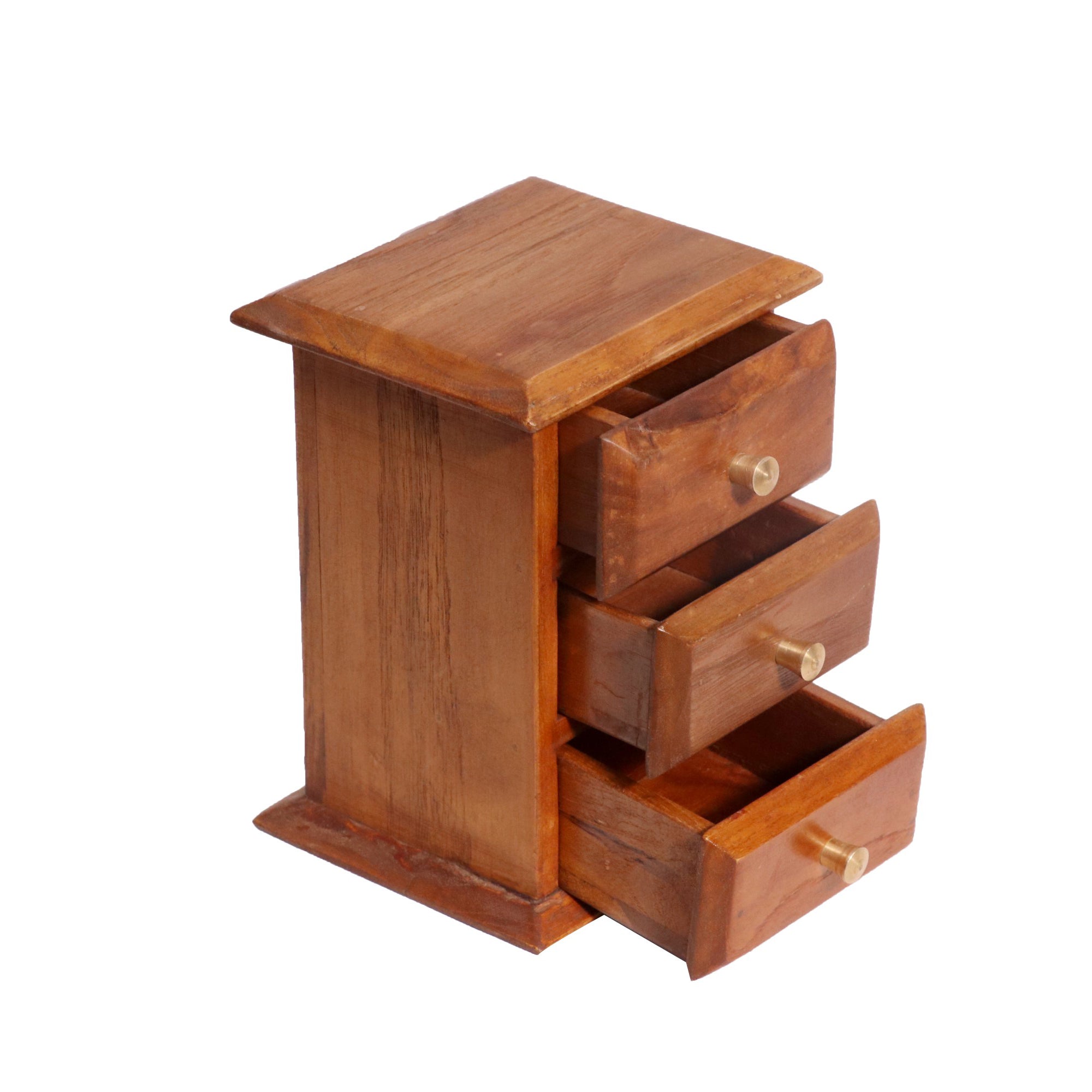 3 Drawer wooden desk organiser (Natural Tone) Desk Organizer