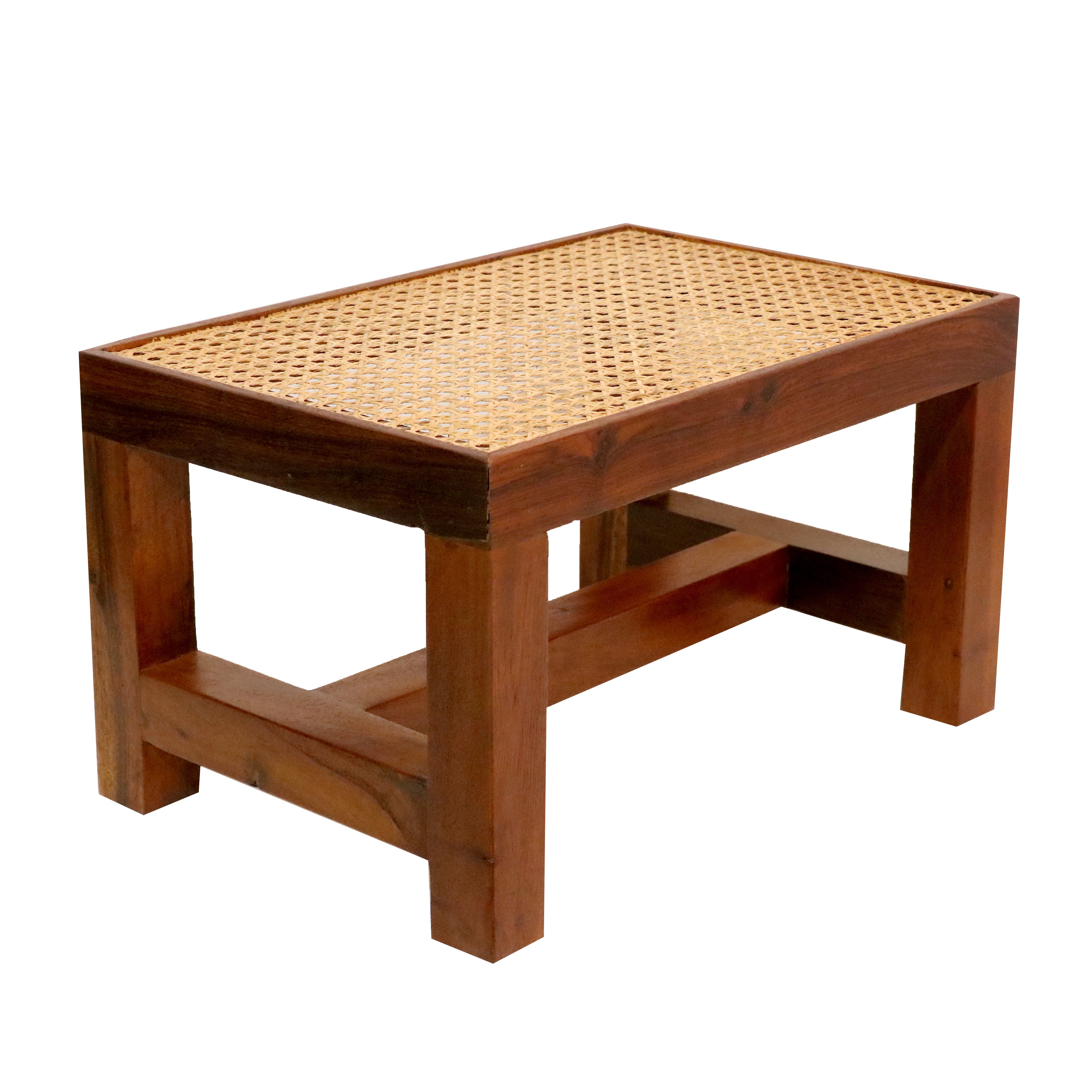 Stylish Wooden Cane Stool Stool