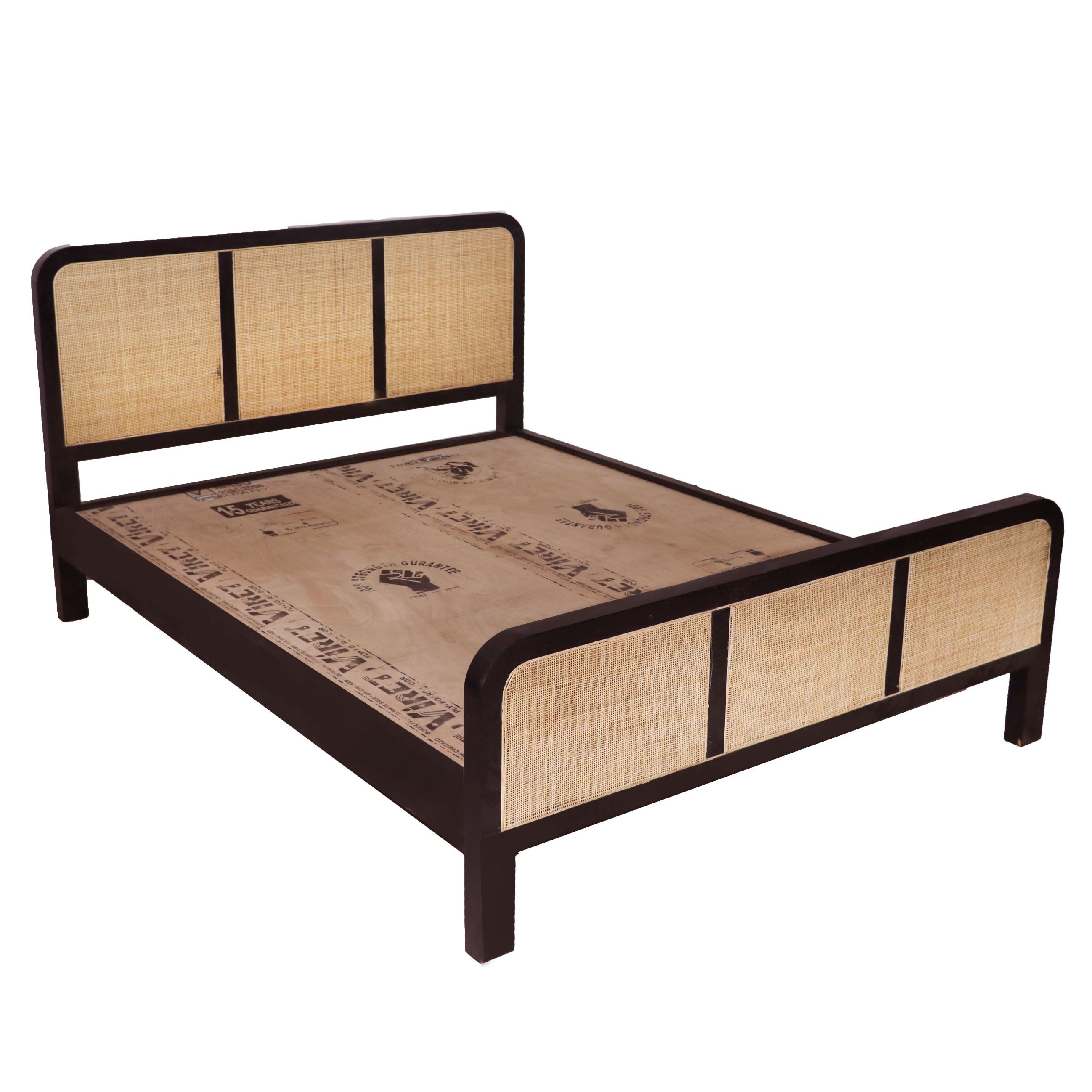 Solid Teak Traditional Cane Bed Bed