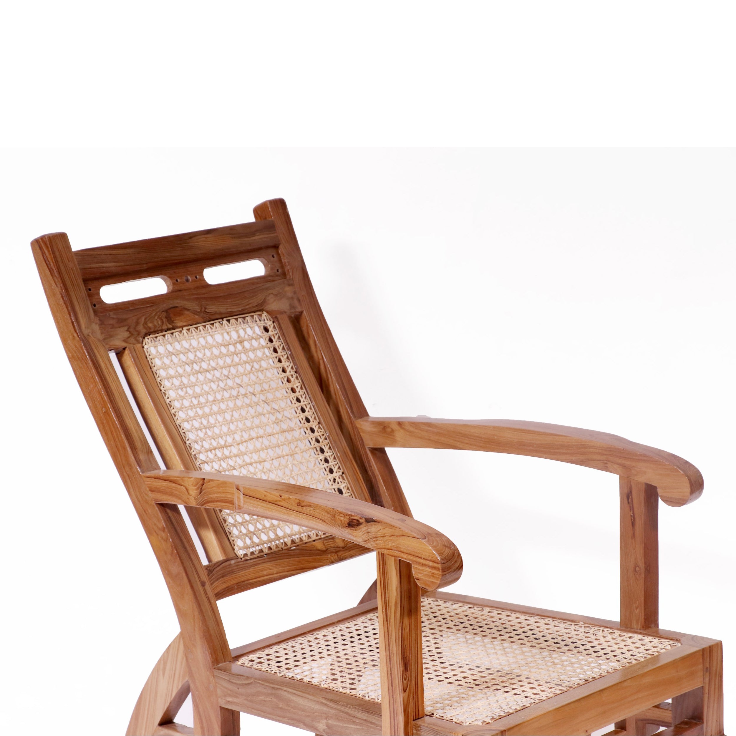 Teak wood cane back Chair Easy Chair
