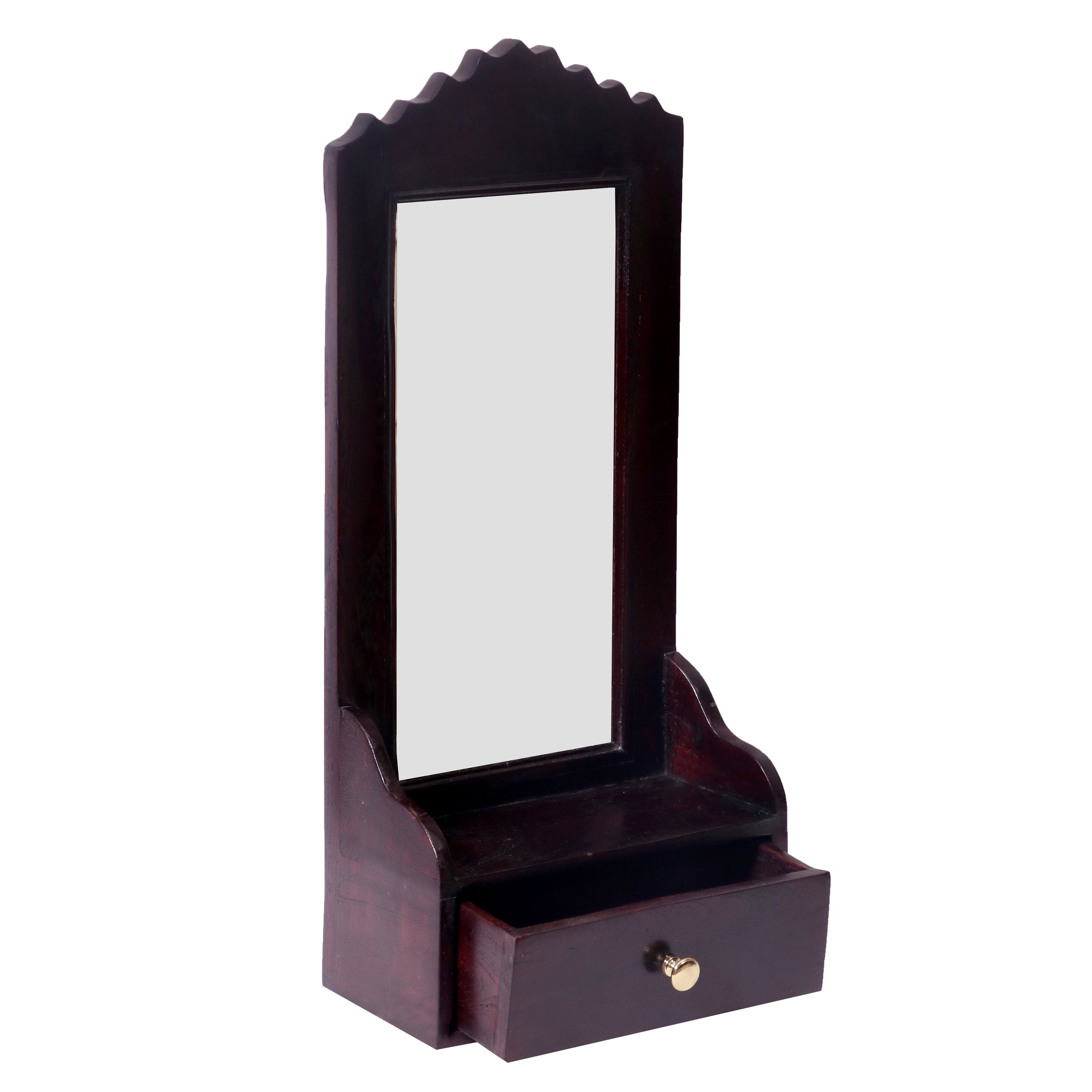 Solid wood single drawer wall hanging mirror Mirror