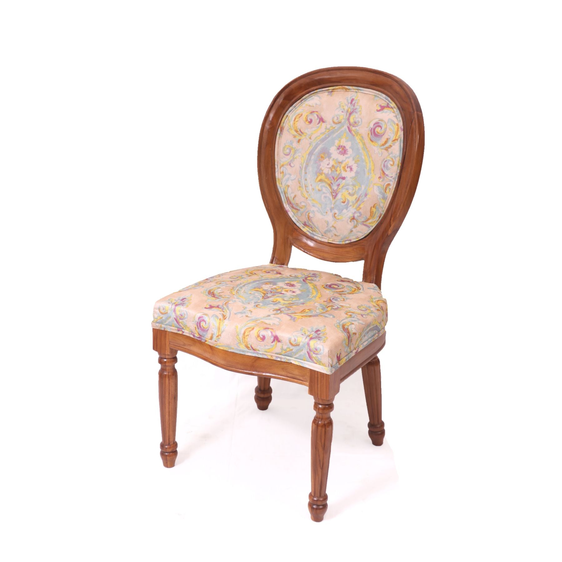 (Set of 2) Teak Floral Delight Dining Chair Dining Chair