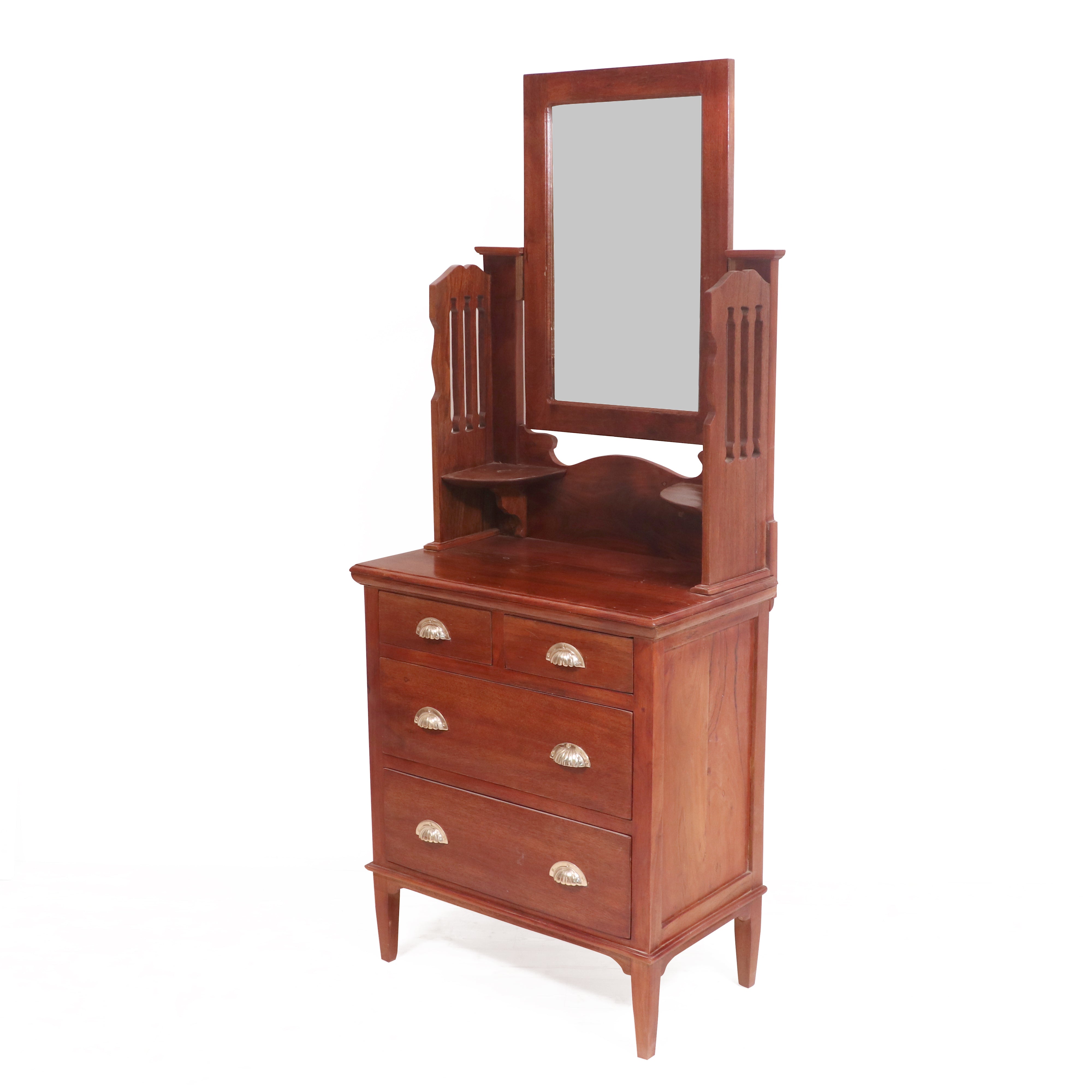 Basicwise Black Modern Wooden Vanity Dressing Table with 2-Drawers, LED  Mirror and Stool QI004268L.BK - The Home Depot