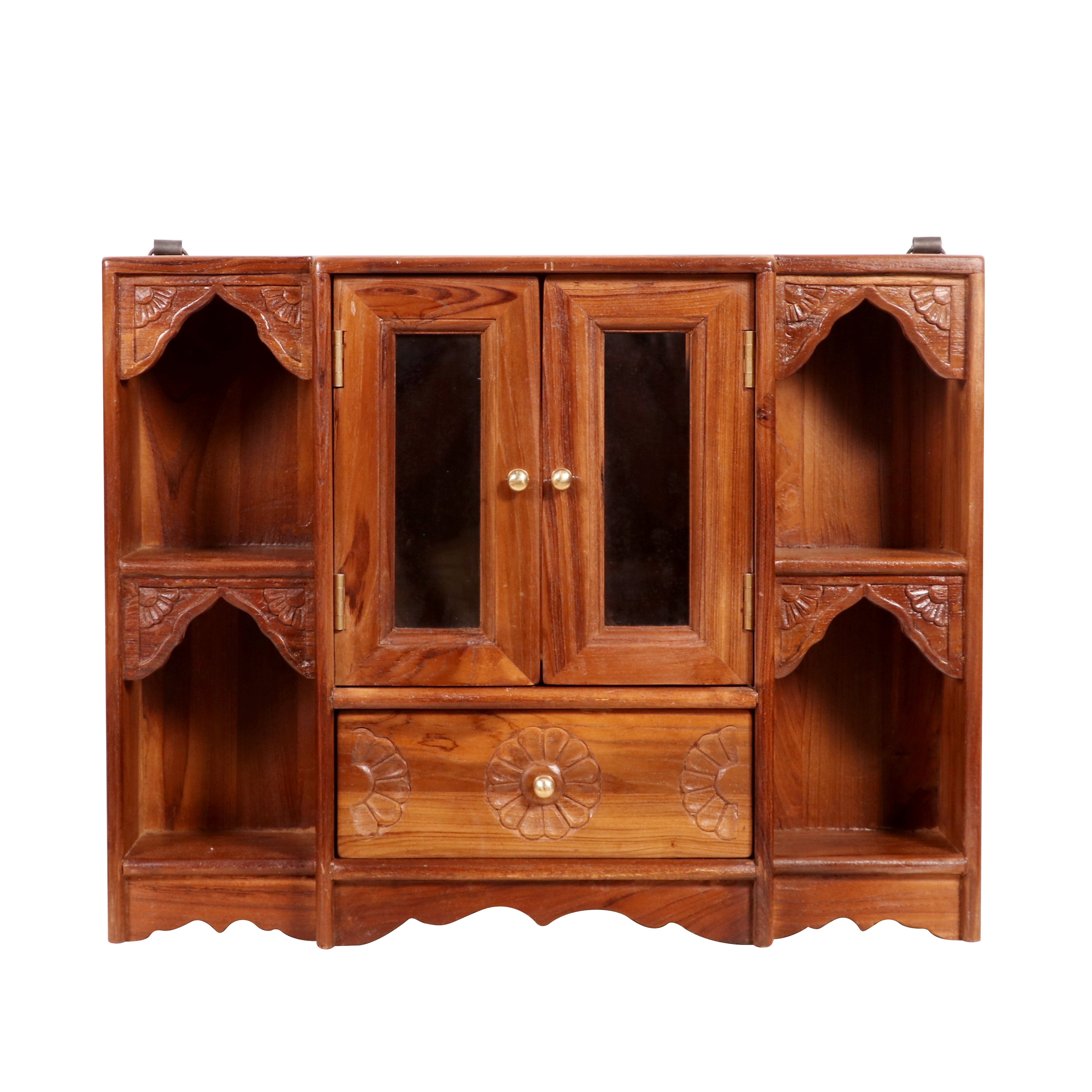 Arch Style 2-Door and 1-Drawer Hanging Cabinet Wall Cabinet