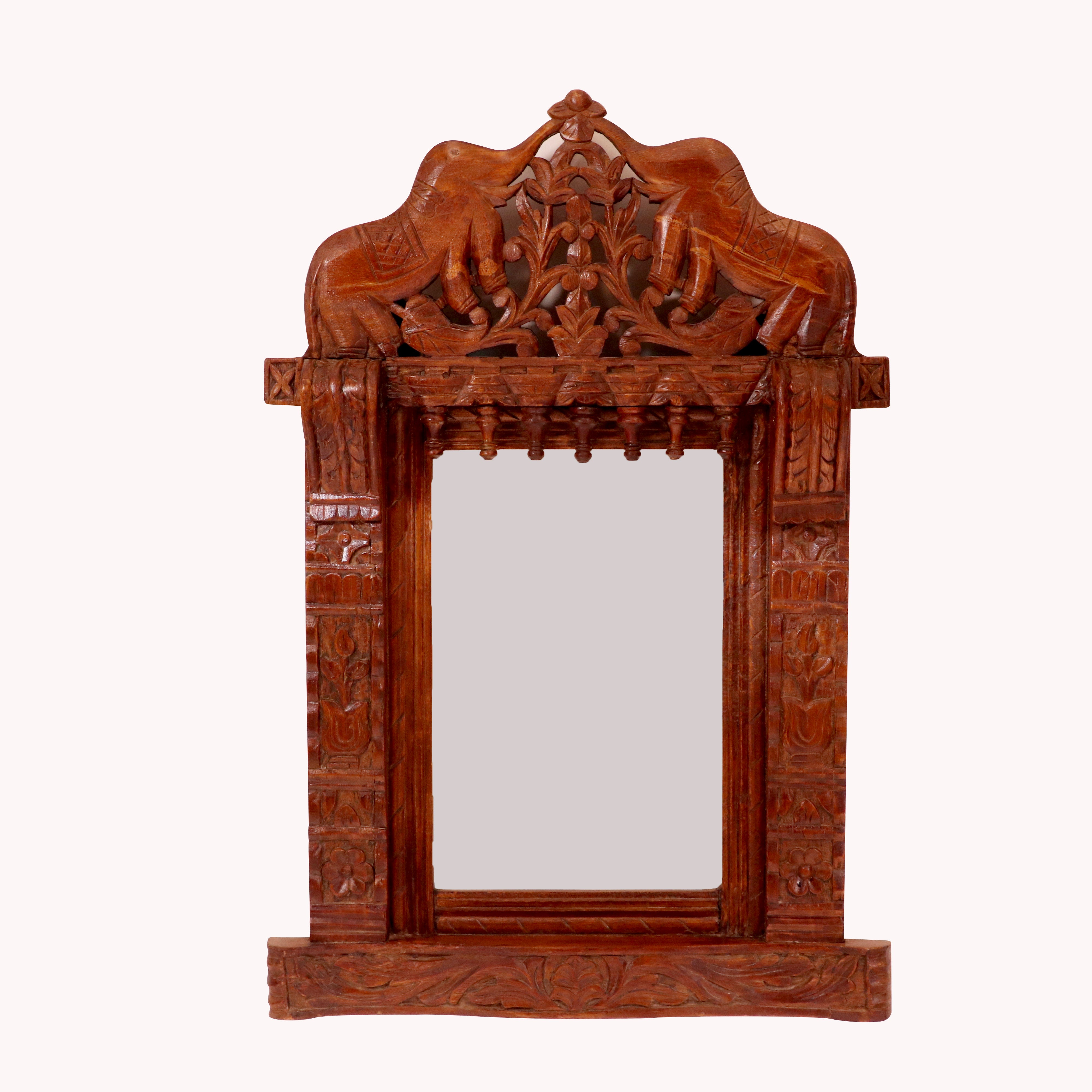 Royal elephant windows concept wooden mirror Mirror