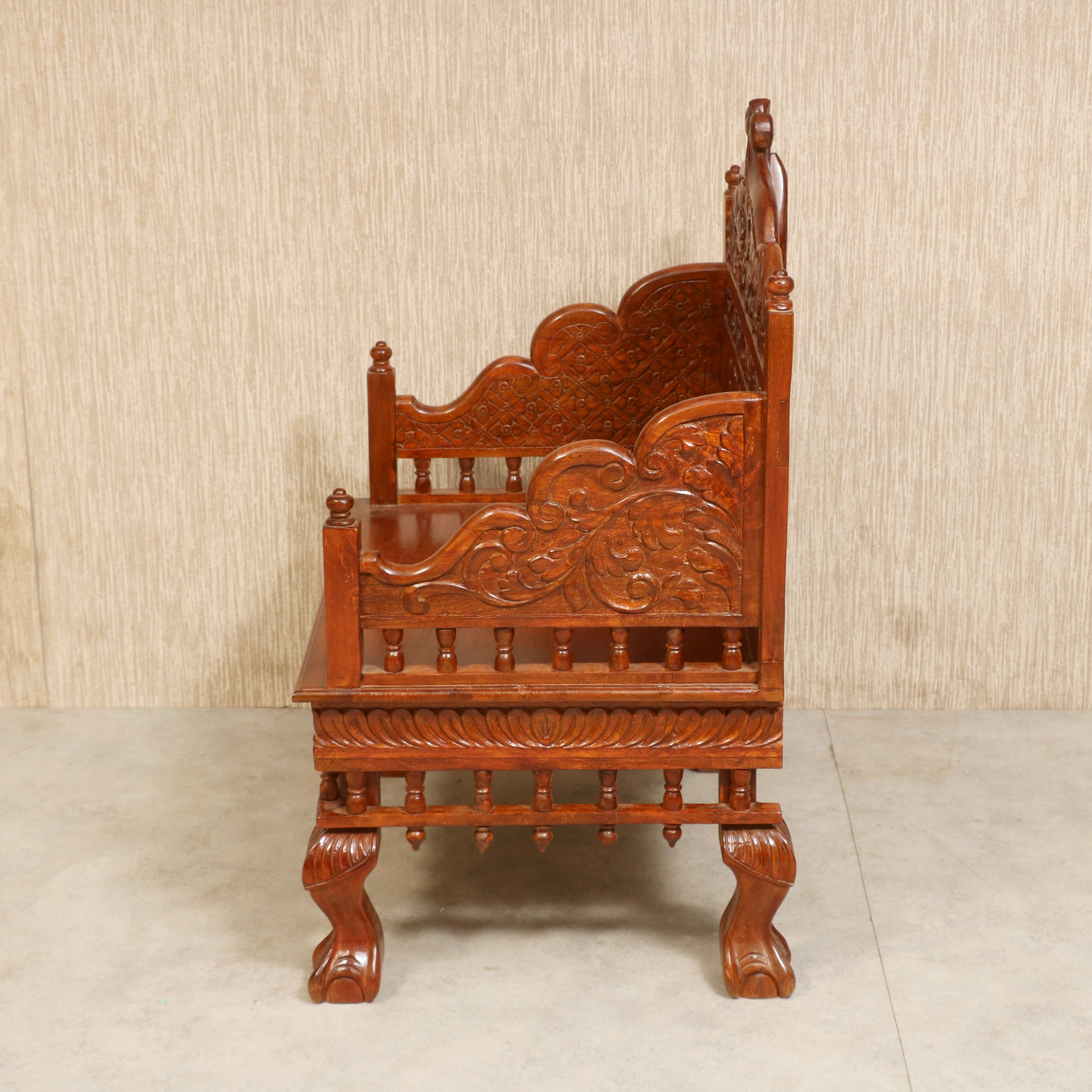 Vintage folk carved traditional Sofa Set with center table Sofa