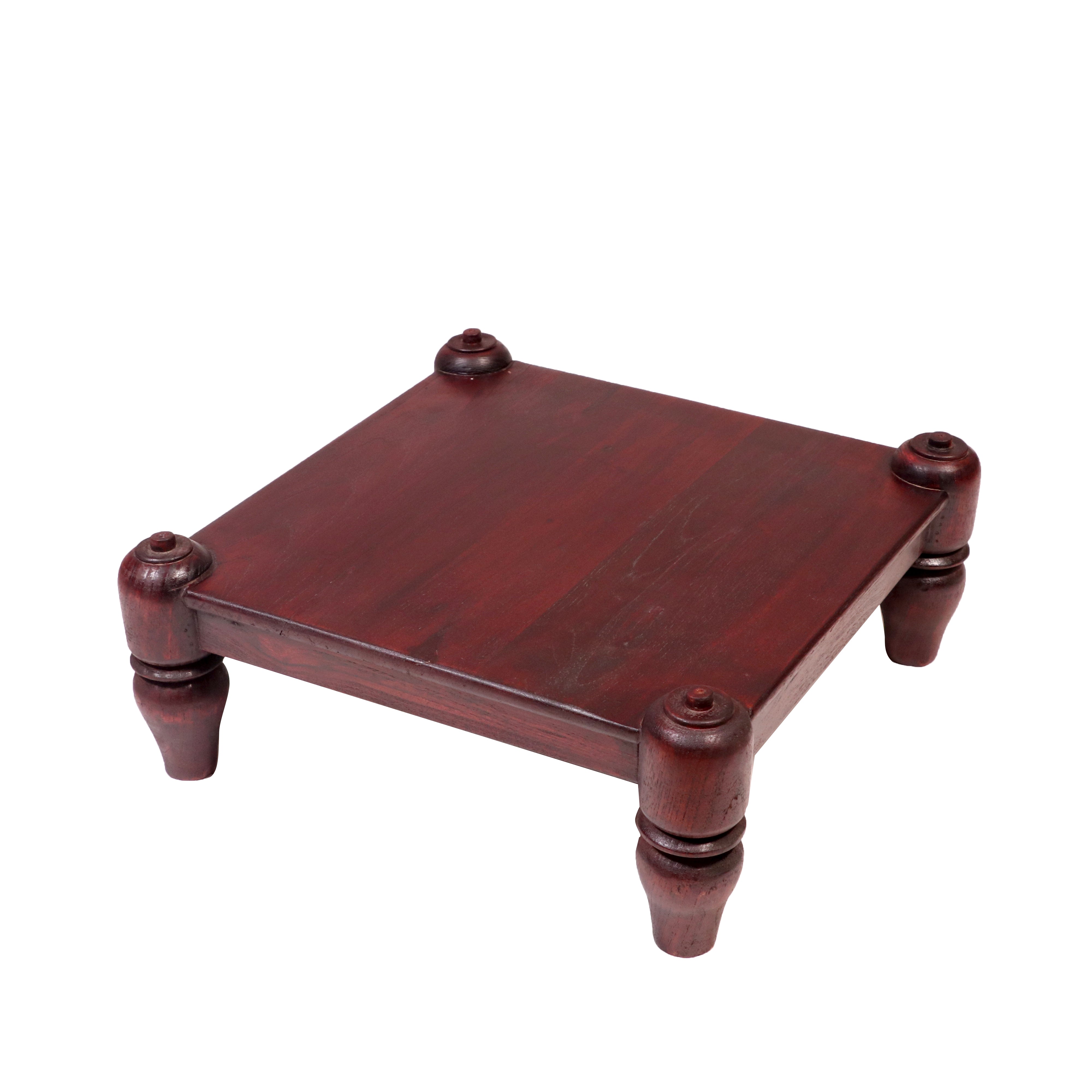 Rounded Corner Wooden Bajot (Mahogany Touch) Bajot