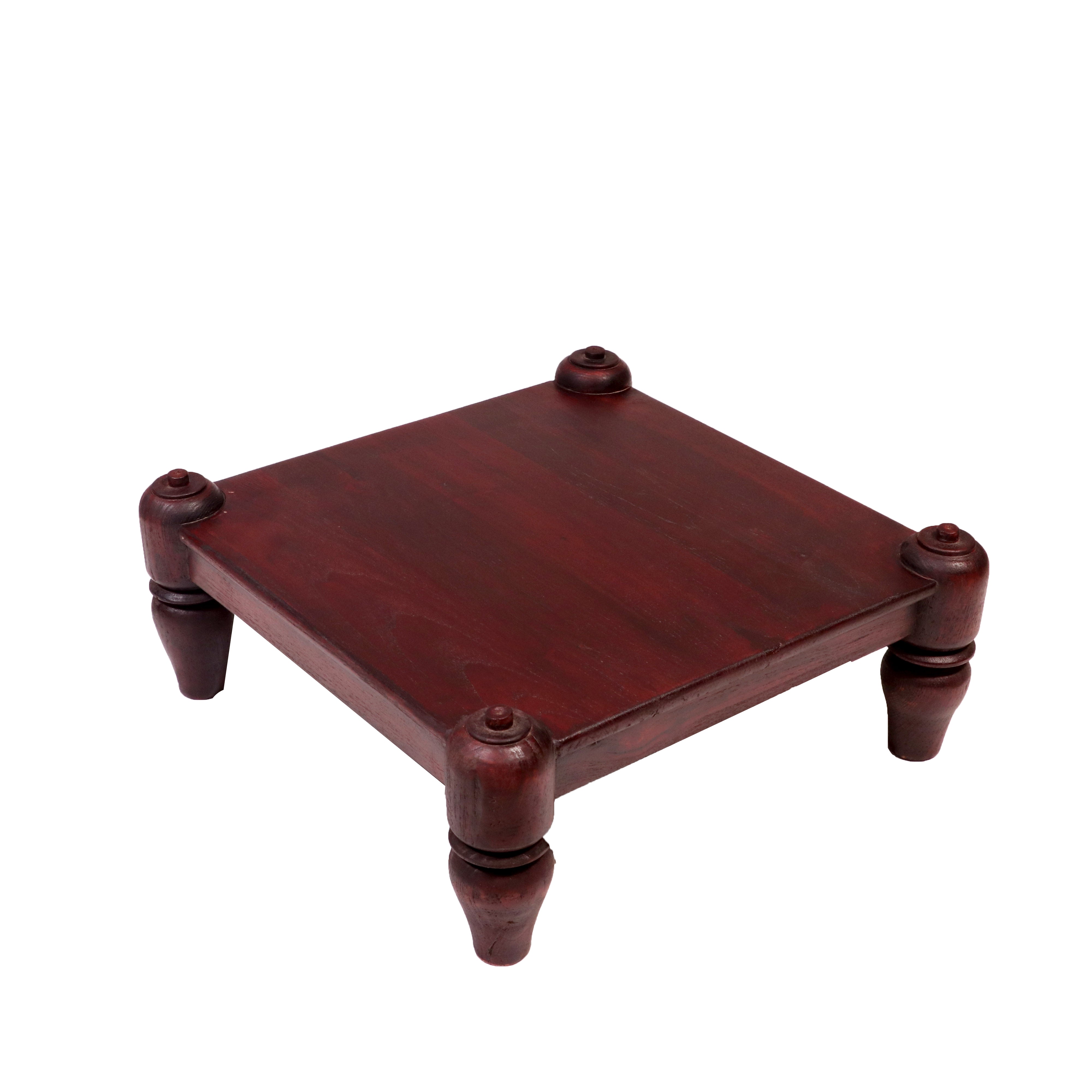 Rounded Corner Wooden Bajot (Mahogany Touch) Bajot