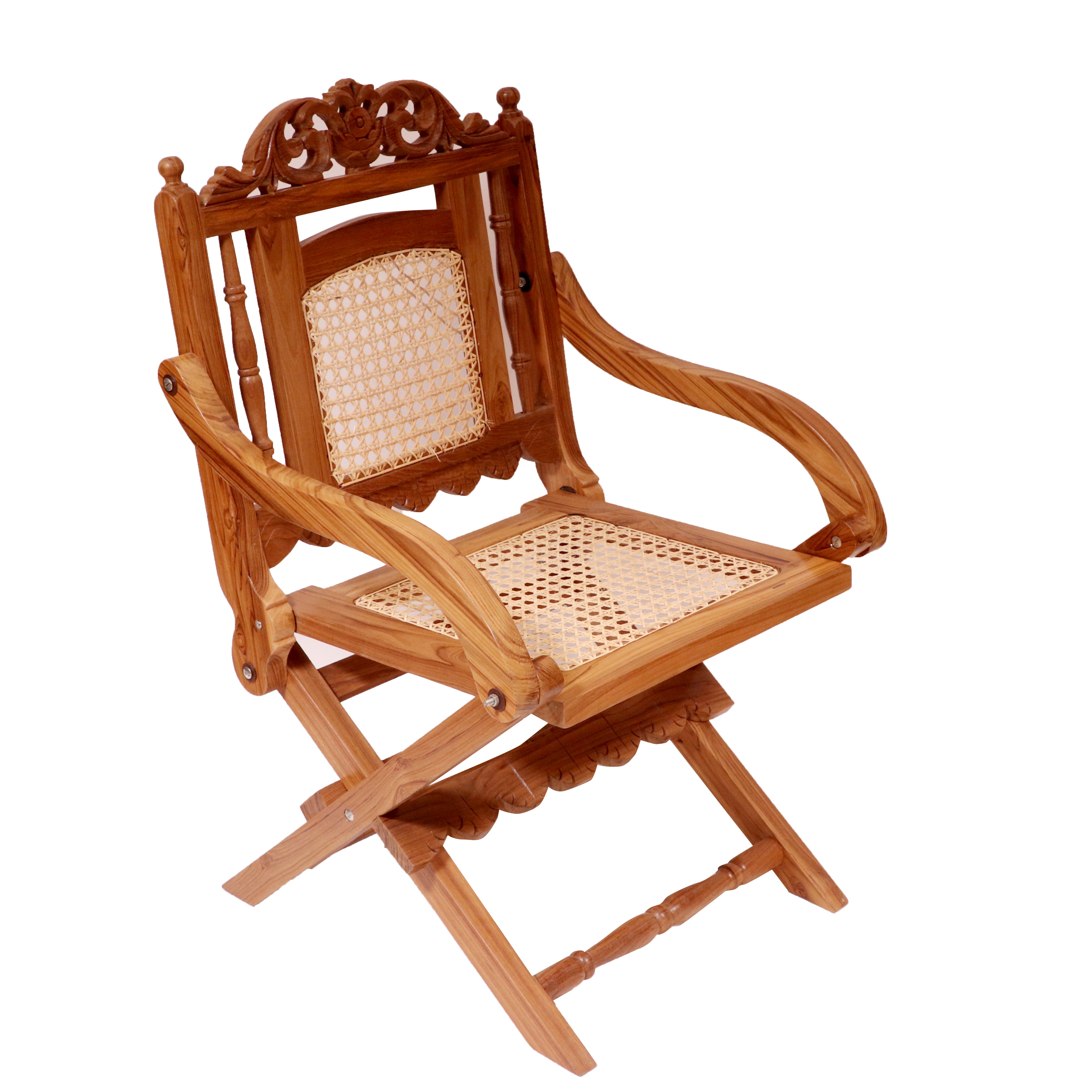 Classical Southern Summer Cane Teak Folding Chair Folding Chair