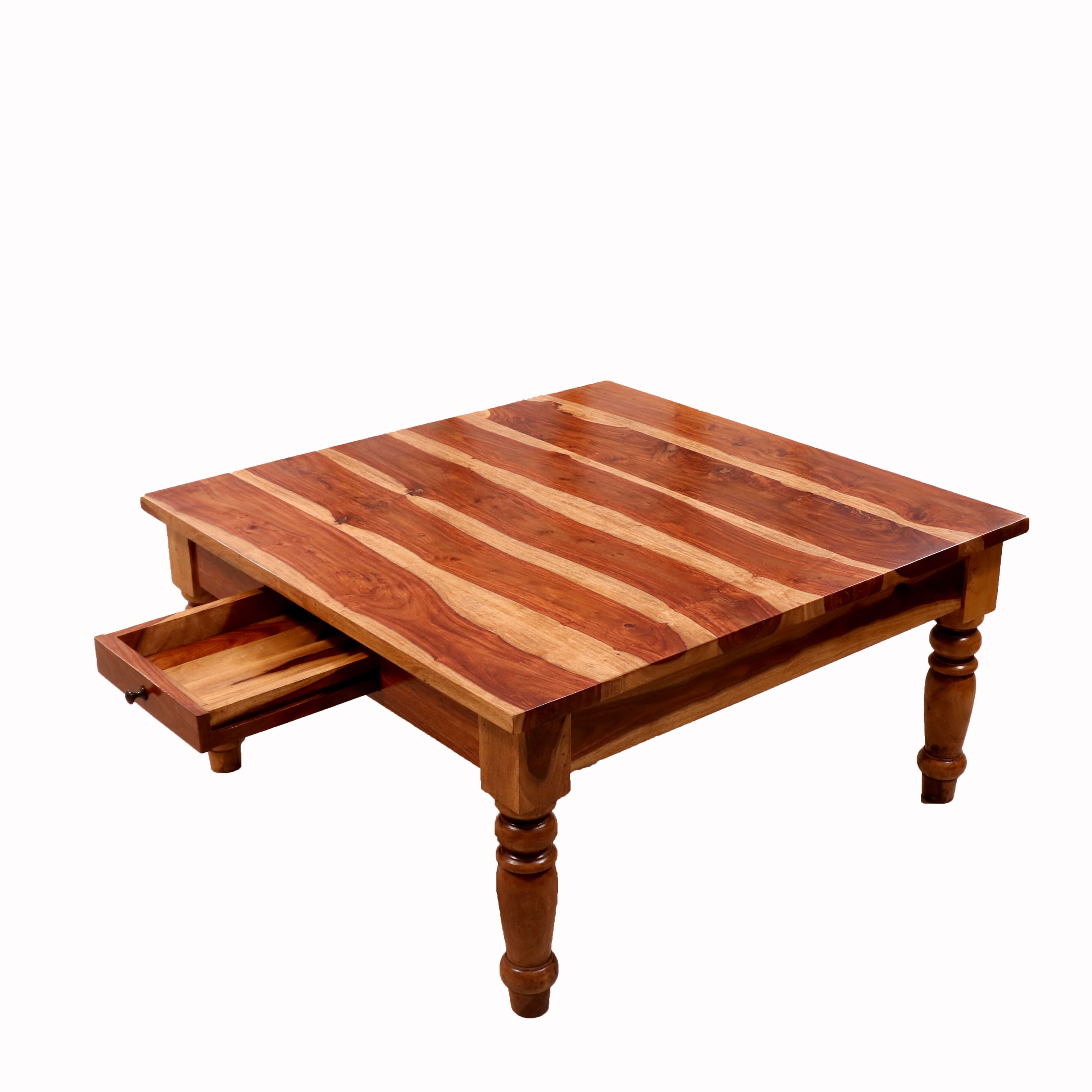 Honey polish Natural Striped Folding Coffee Table Coffee Table